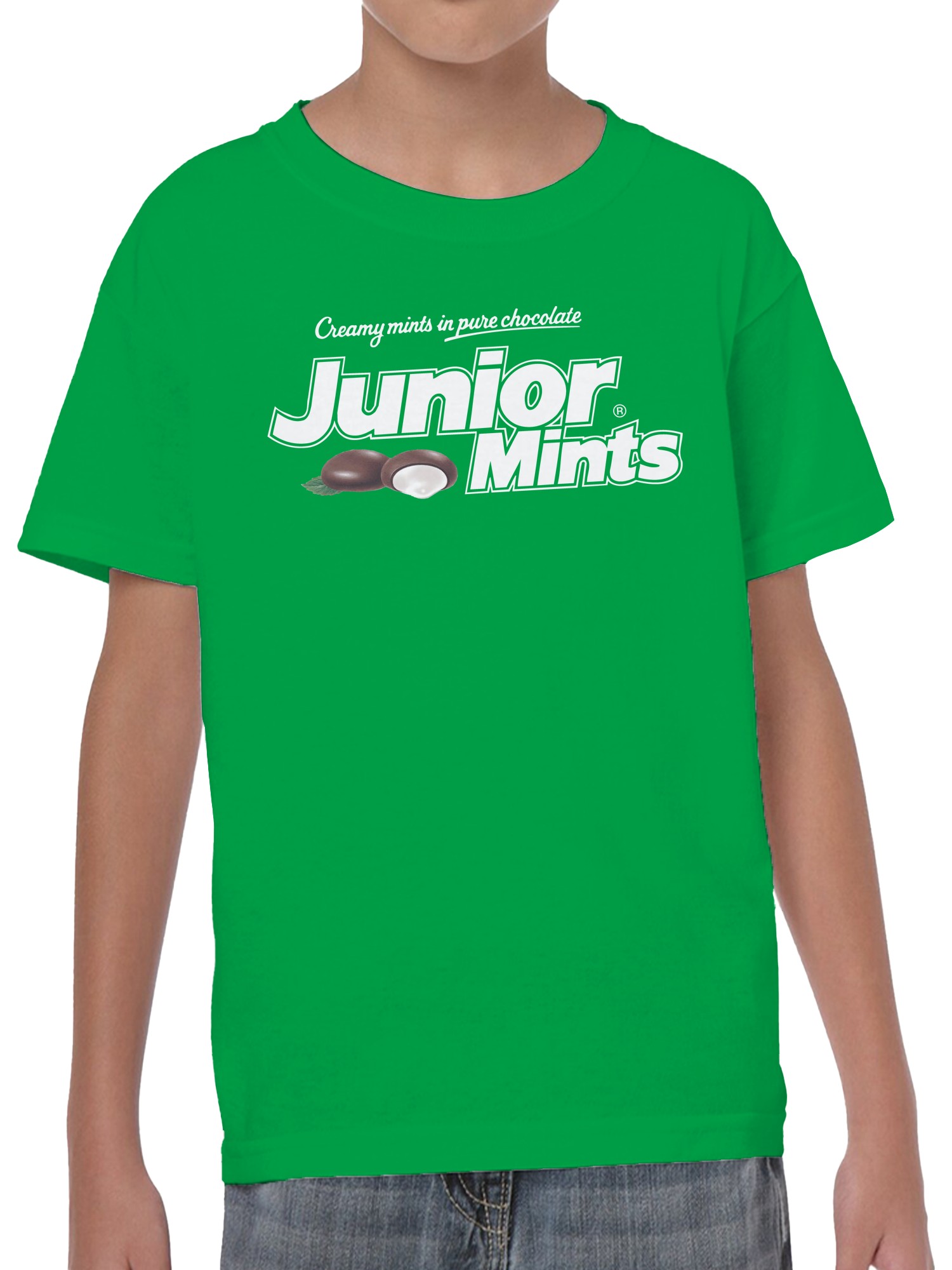 Officially Licensed Junior Mints Creamy Chocolate Mint Delight Youth's T-shirt - Picture 5 of 6