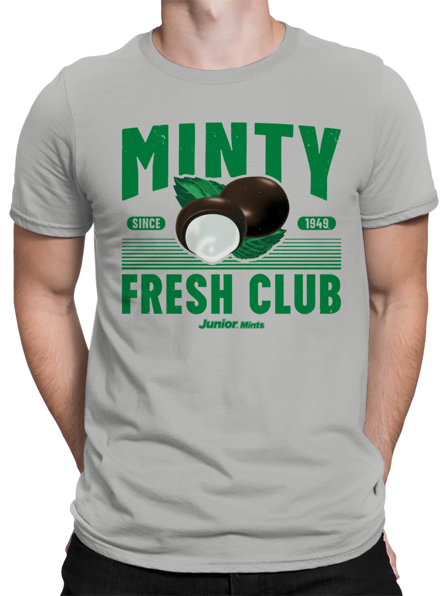 Officially Licensed Junior Mints Minty Fresh Club Men's T-shirt - Picture 8 of 9