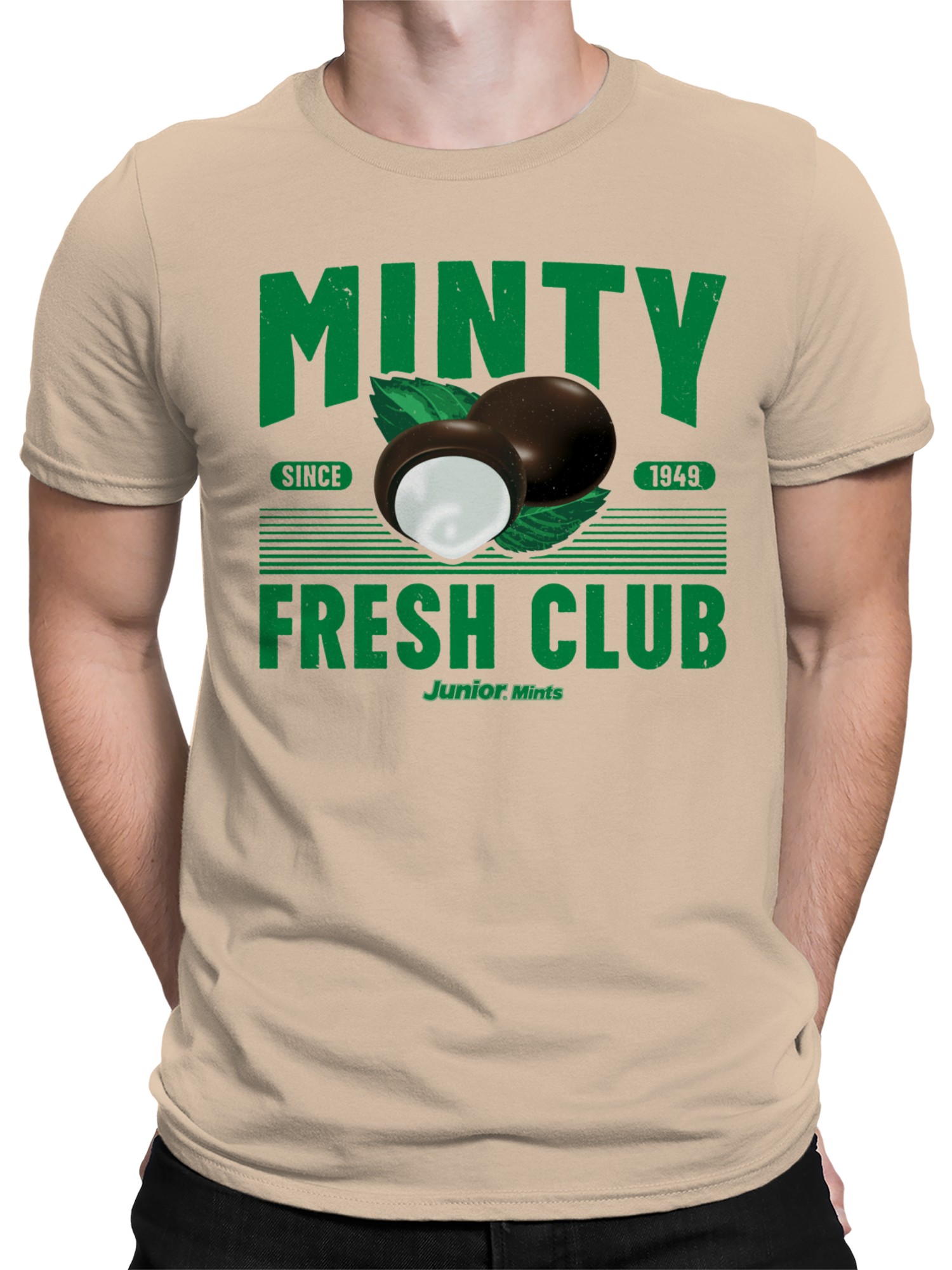 Officially Licensed Junior Mints Minty Fresh Club Men's T-shirt - Picture 5 of 9