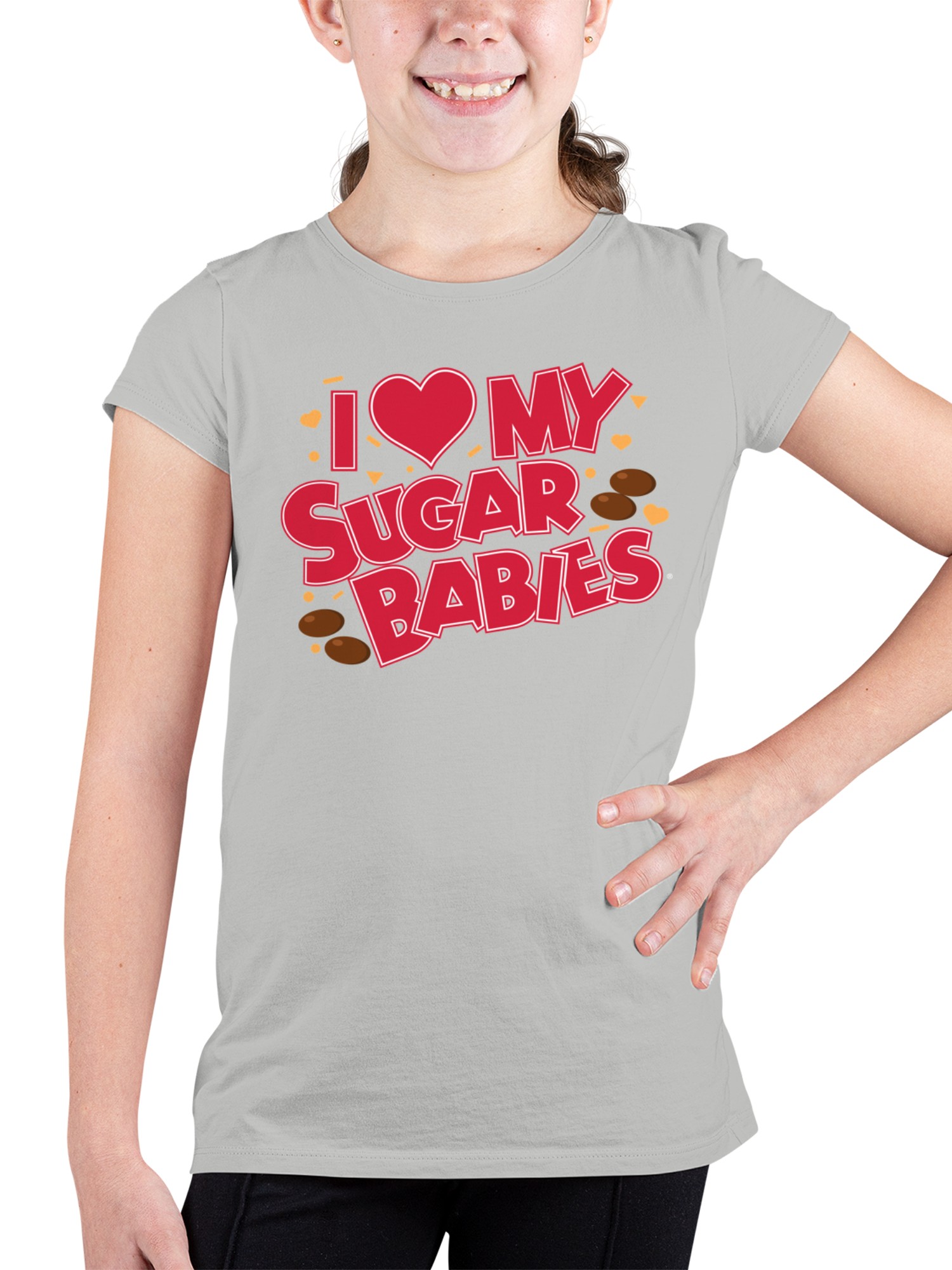 Officially Licensed Sugar Babies I Love My Sugar Babies Candy Youth's T-shirt - Picture 5 of 9