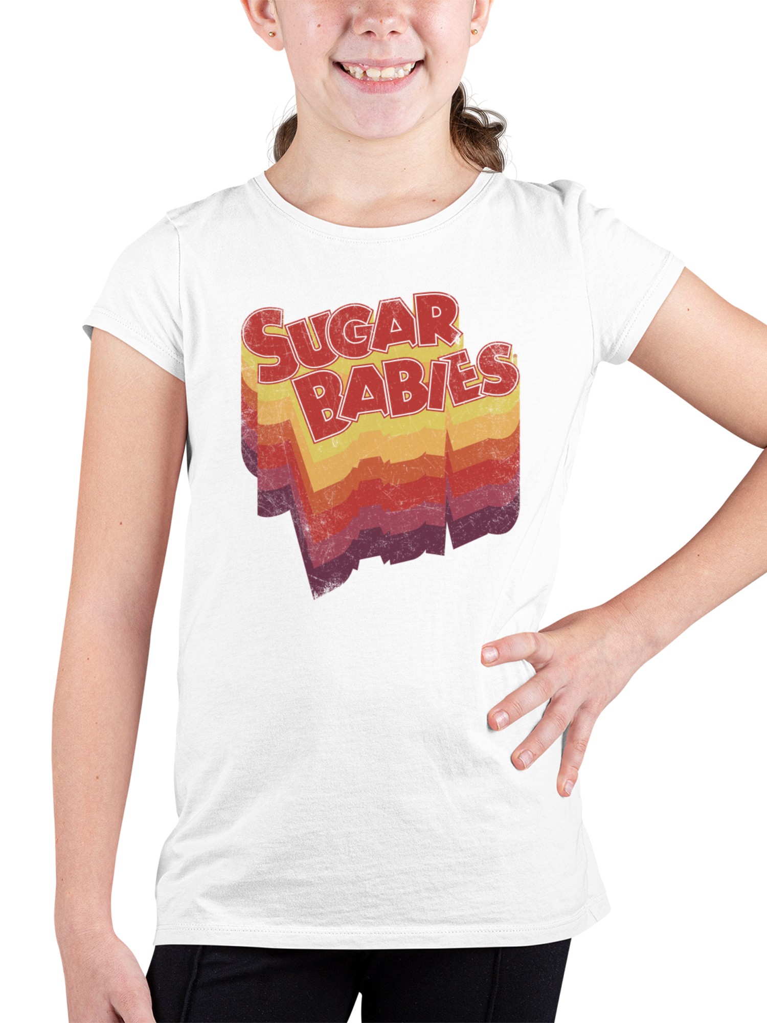 Officially Licensed Sugar Babies Vintage Sugar Babies Retro Youth's T-shirt - Picture 8 of 9