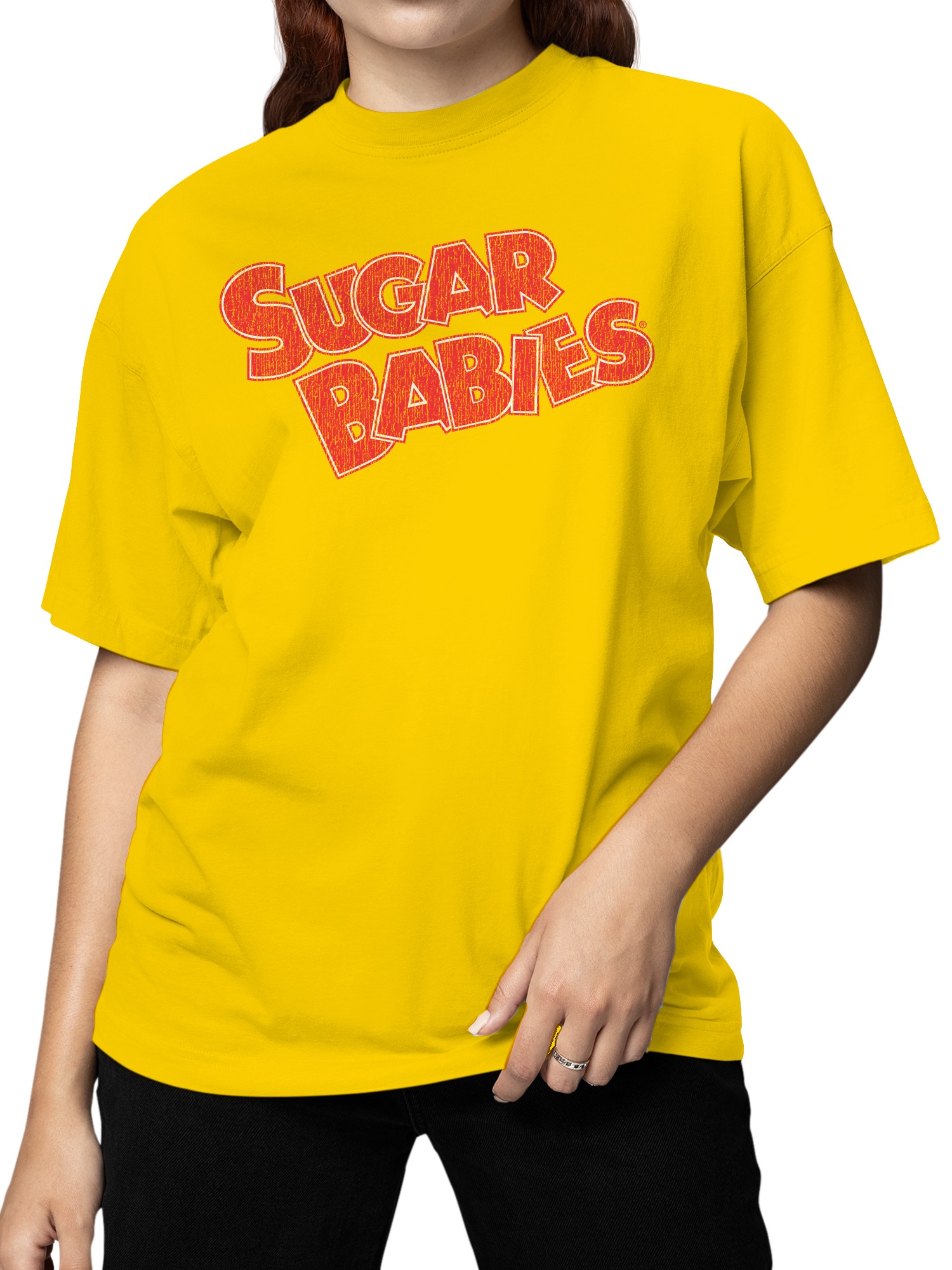 Offiziell lizenziertes Sugar Babies Sugar Babies Retro rotes Design Damen T-Shirt - Bild 8 von 9