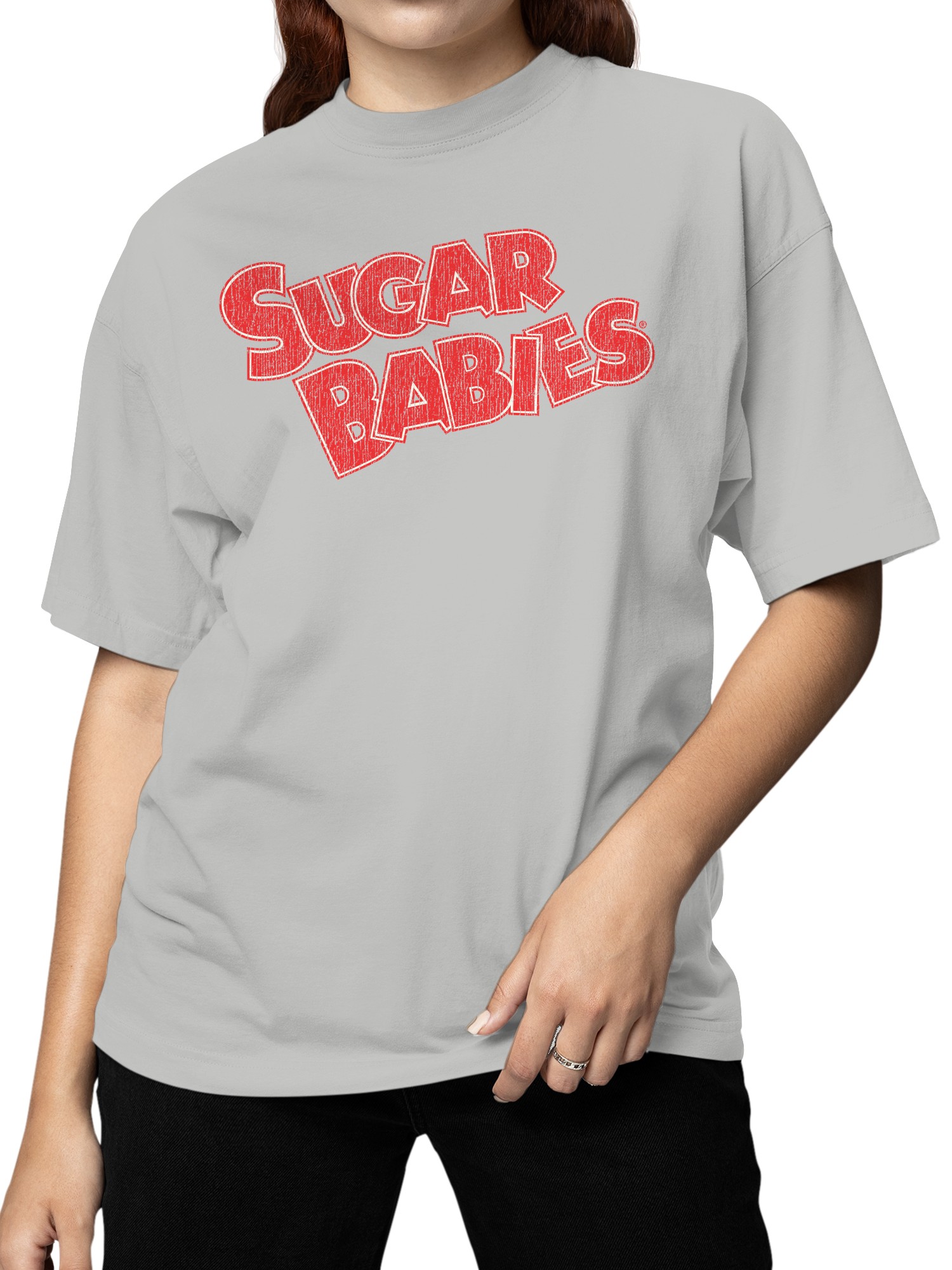 Offiziell lizenziertes Sugar Babies Sugar Babies Retro rotes Design Damen T-Shirt - Bild 5 von 9