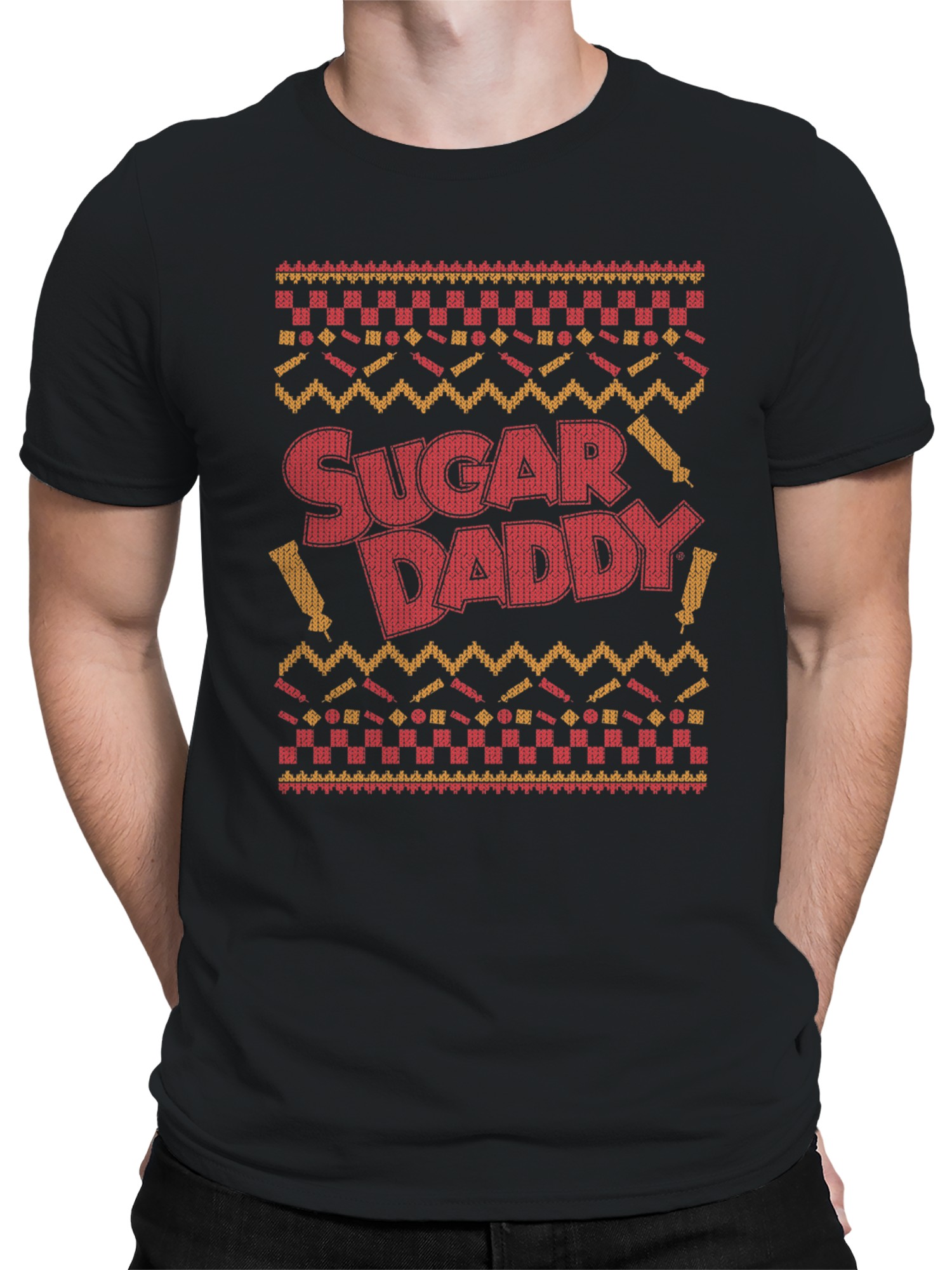 Officially Licensed Sugar Babies Sugar Daddy Sweater Design Men's T-shirt - Picture 5 of 6