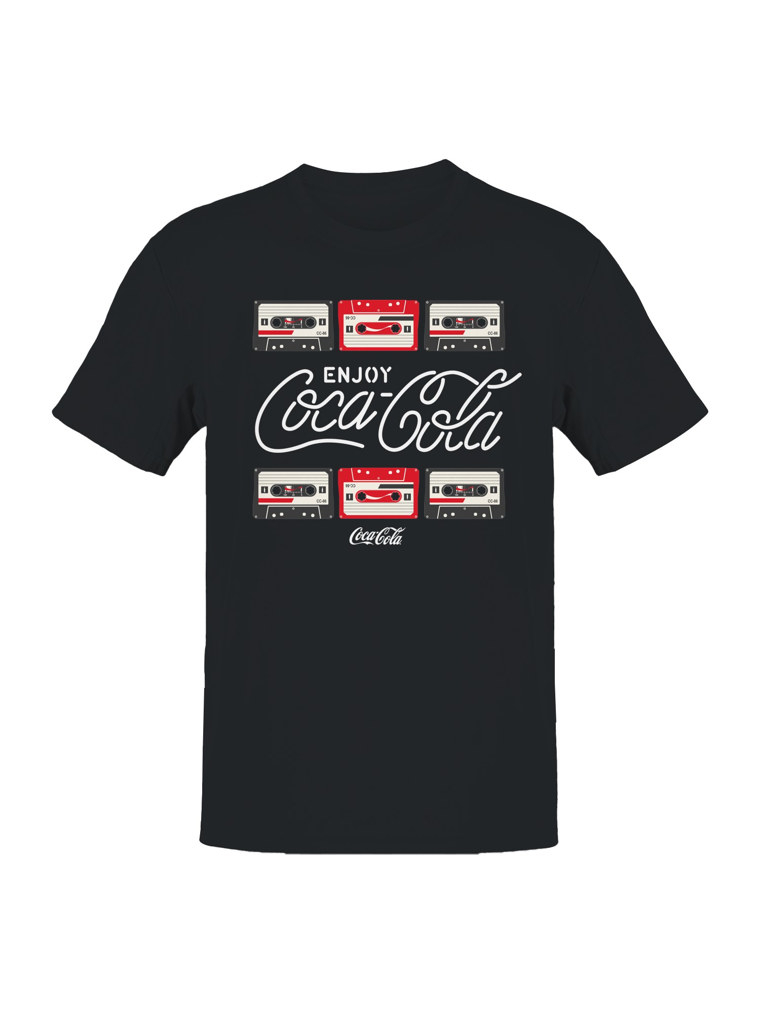 Officially Licensed Coca Cola Retro Cassette Graphic Men’s T-shirt
