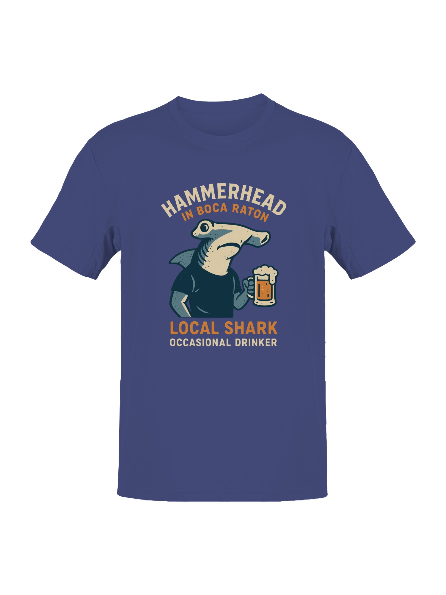 Boca Raton Hammerhead Shark Fun Men's T-shirt - Picture 4 of 12