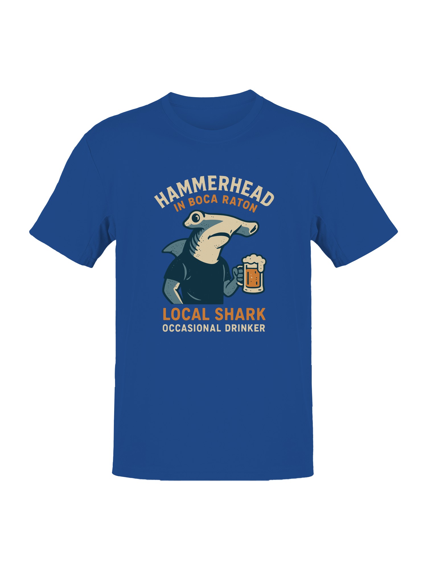 Boca Raton Hammerhead Shark Fun Men's T-shirt - Picture 7 of 12