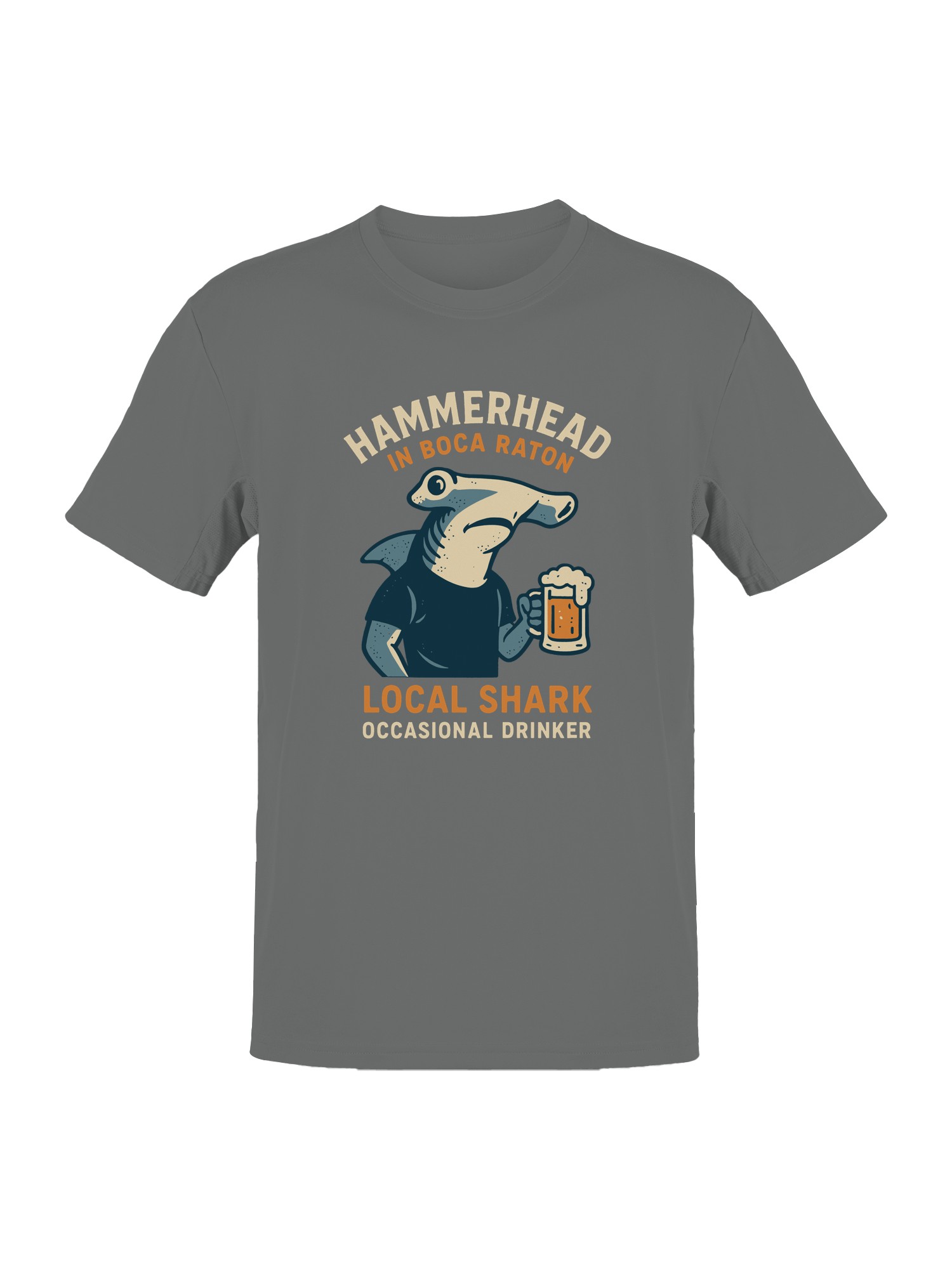 Boca Raton Hammerhead Shark Fun Men's T-shirt - Picture 10 of 12