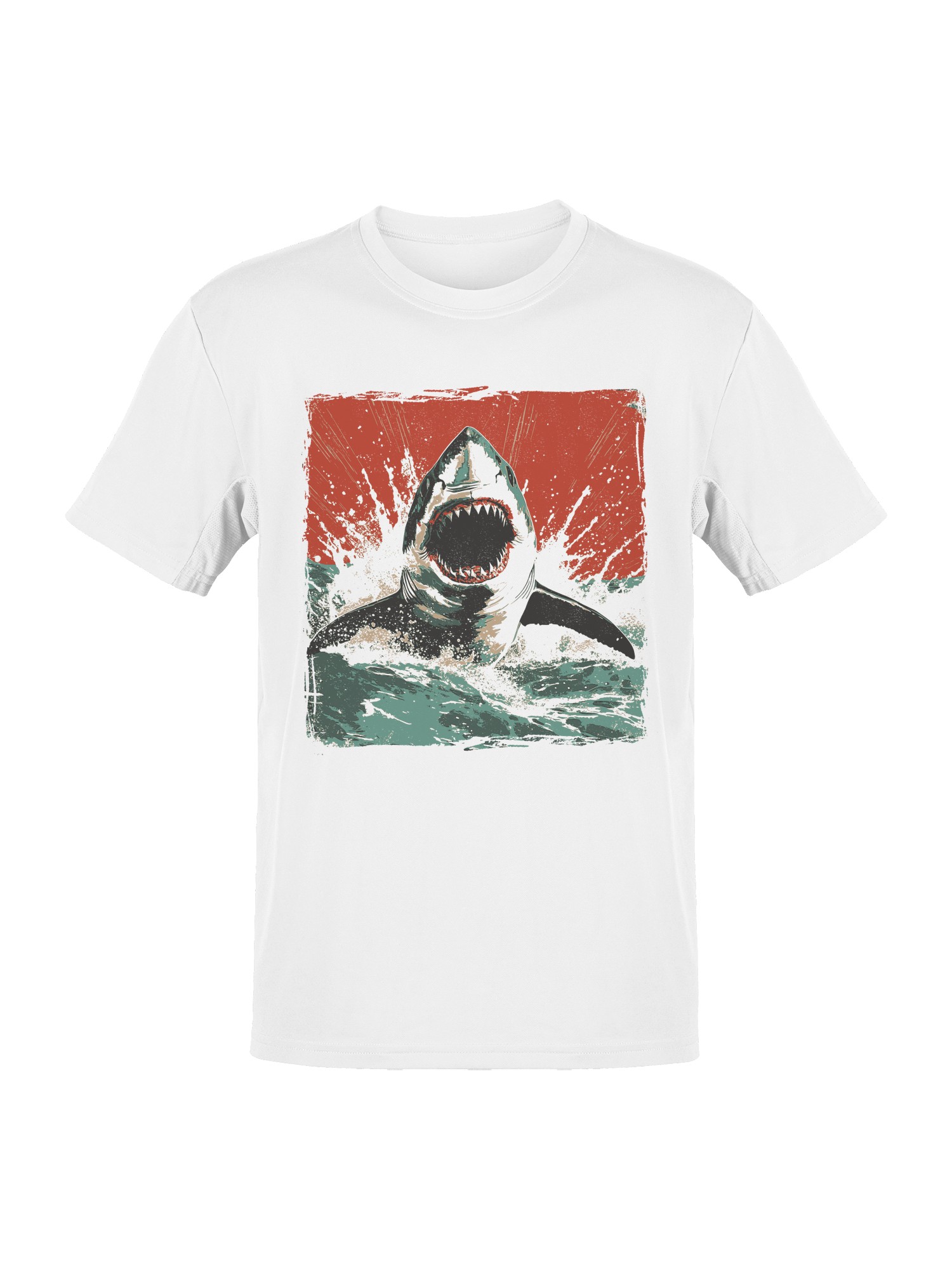 Camiseta para hombre Ferocious Shark Attack Art - Imagen 4 de 6
