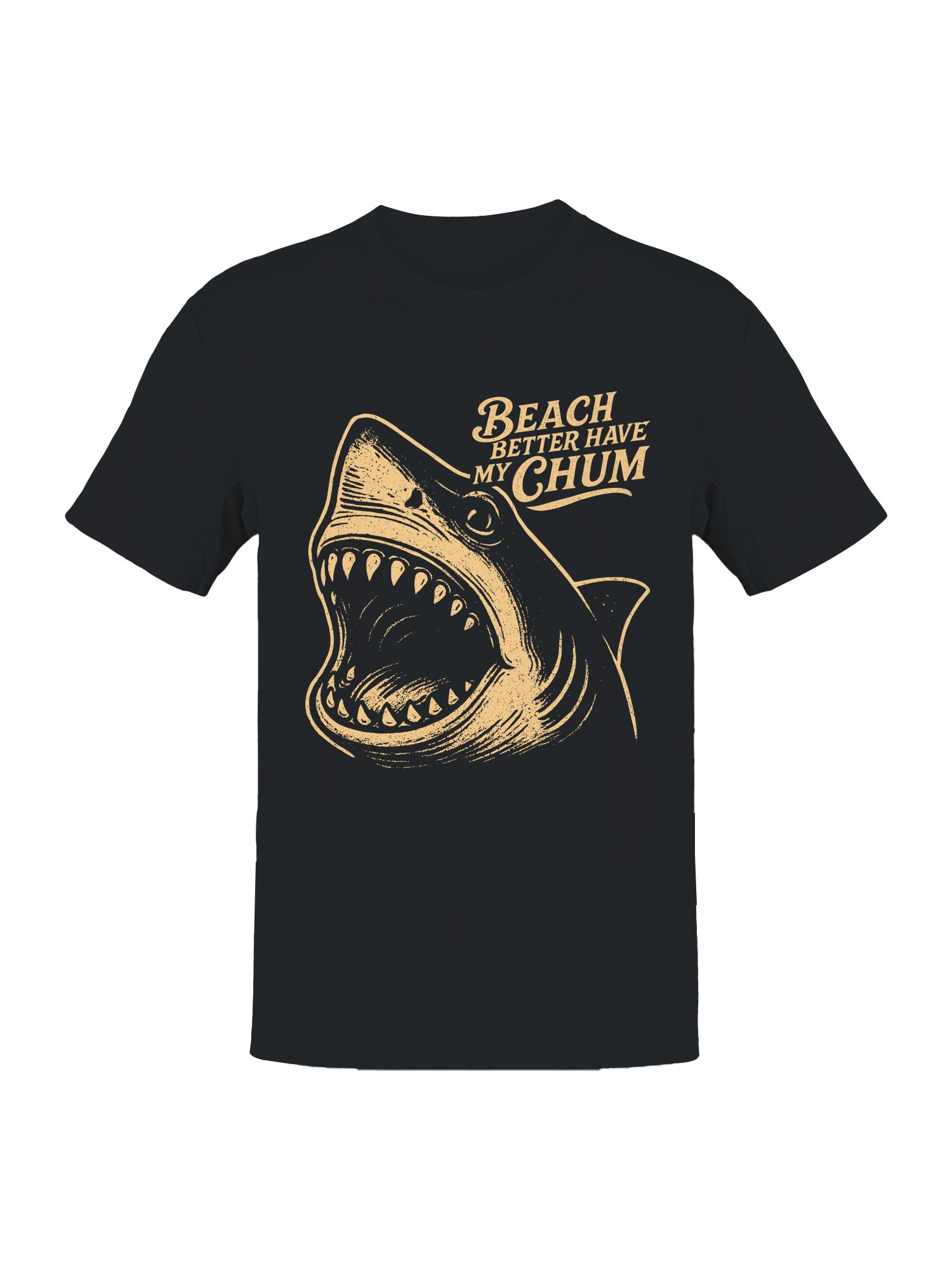 Shark Humor: Beach Better Have My Chum Men's T-shirt - Picture 4 of 6