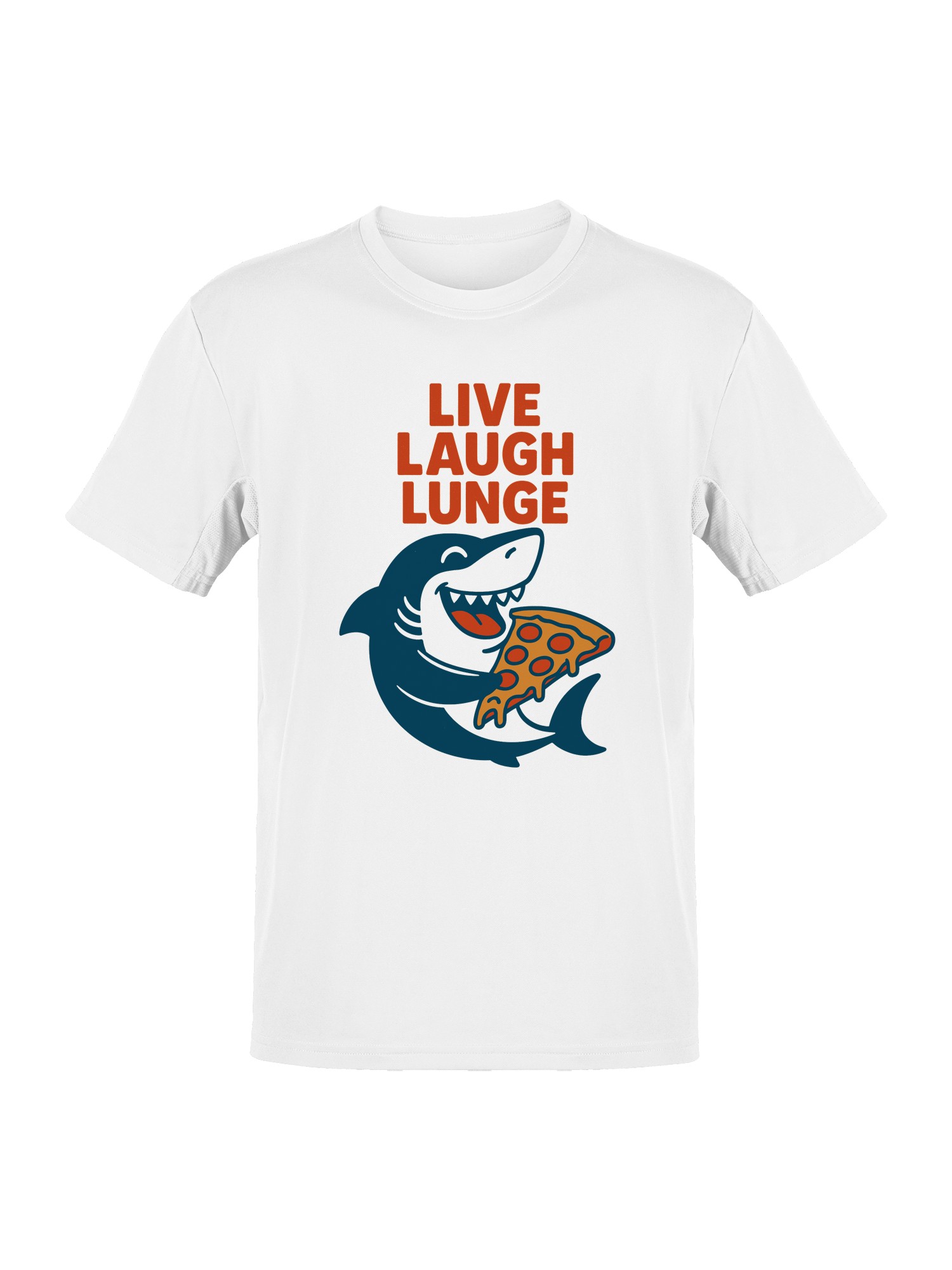 Shark Pizza Fun Slogan Design Men's T-shirt - Picture 4 of 9