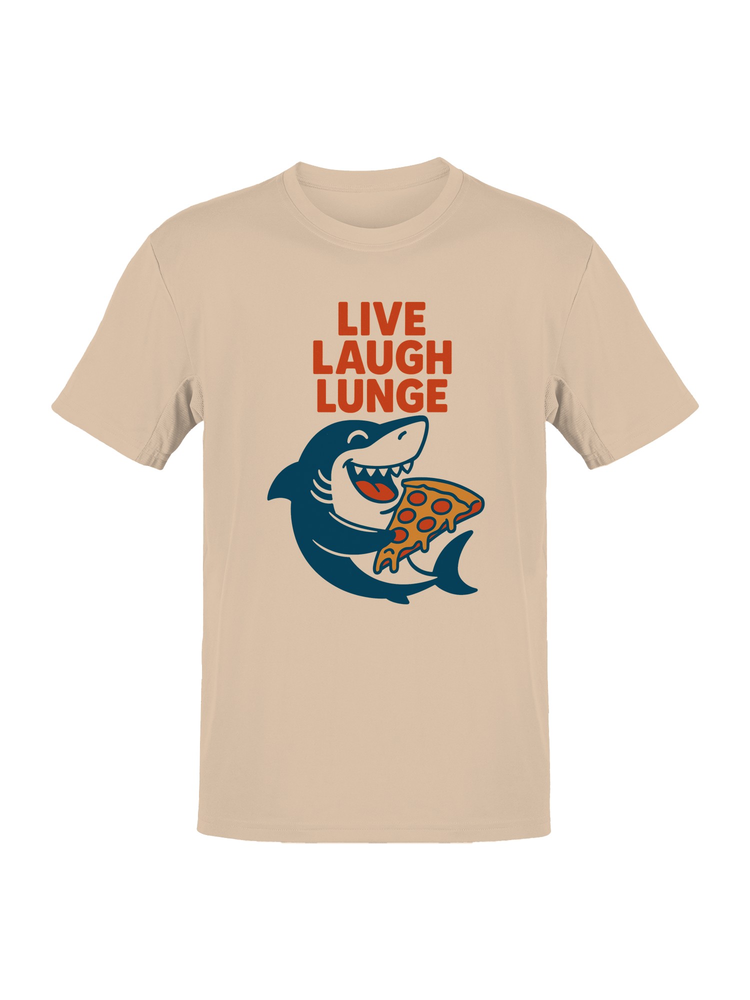 Shark Pizza Fun Slogan Design Men's T-shirt - Picture 7 of 9