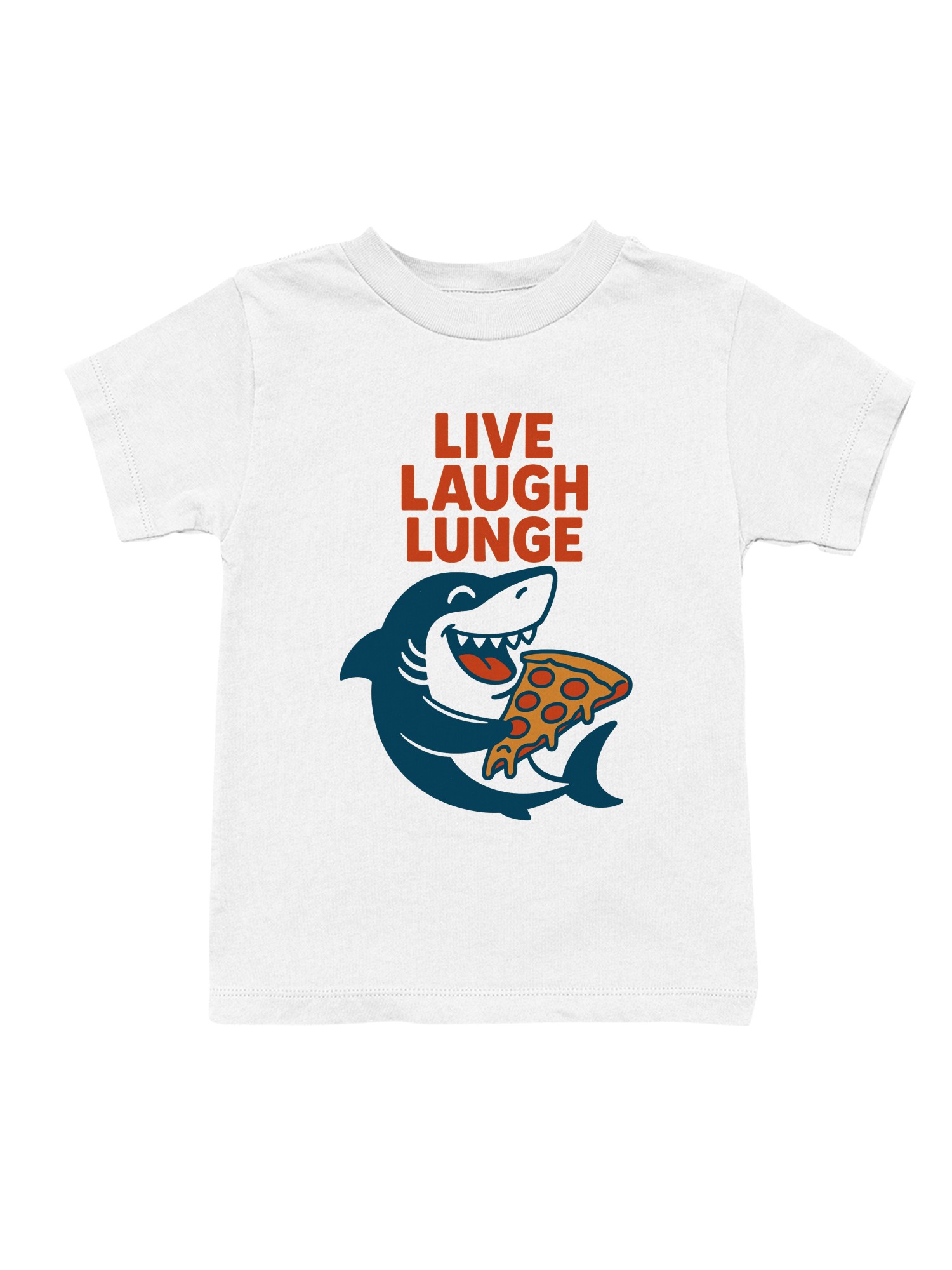 Shark Pizza Fun Slogan Design Youth's T-shirt - Picture 4 of 9