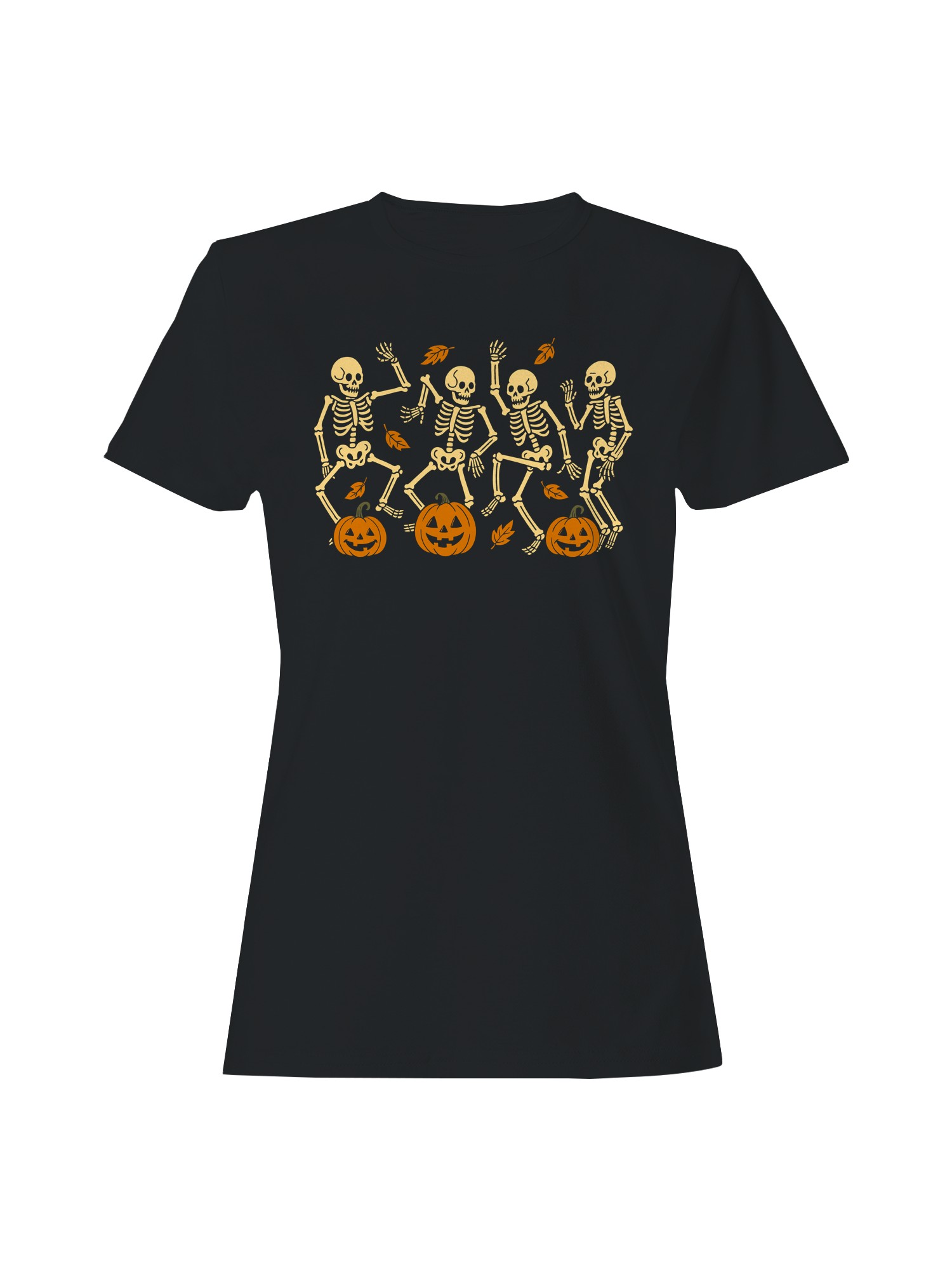 Dancing Skeletons Halloween Fun Women's T-shirt - Picture 4 of 6