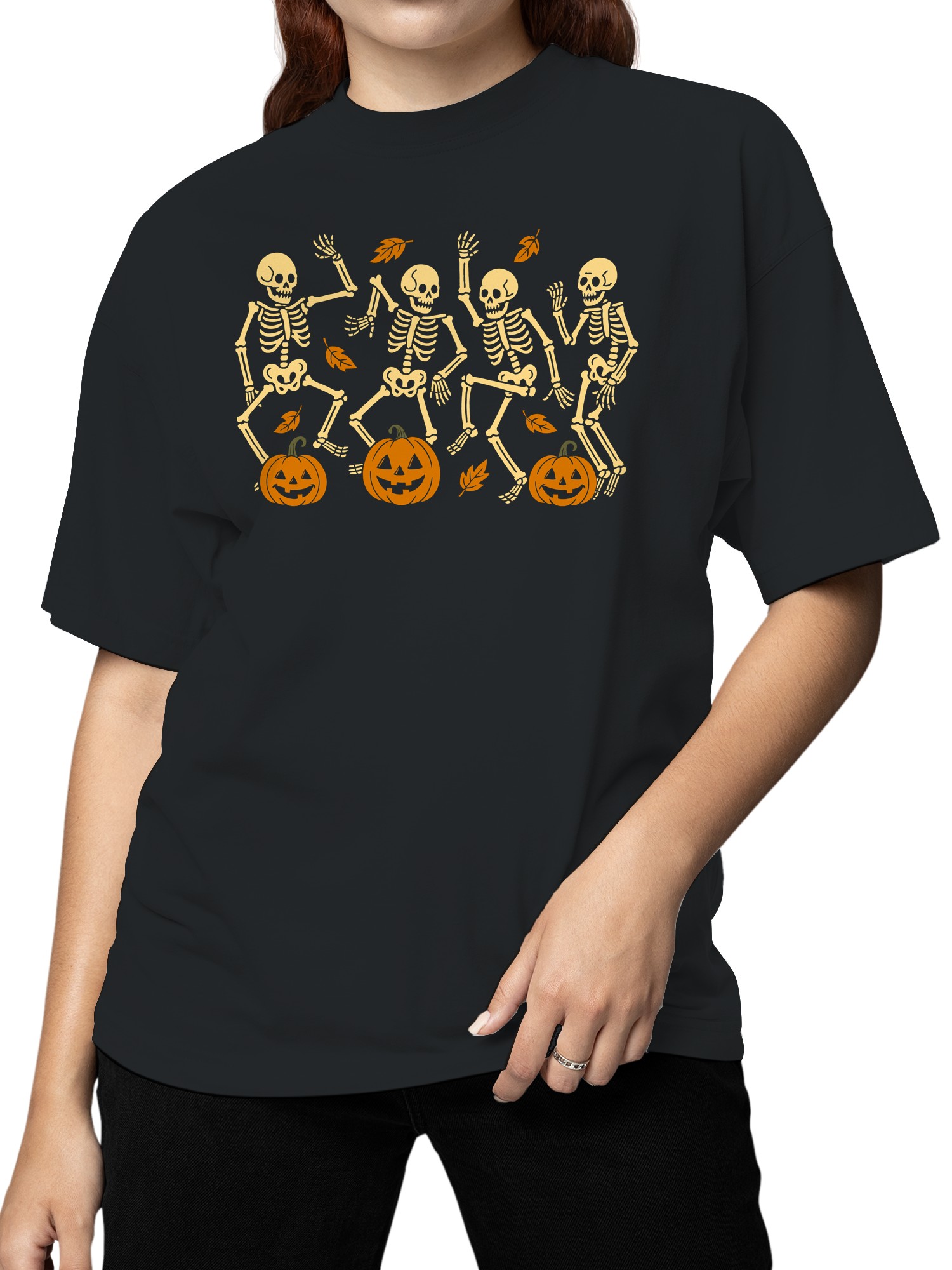 Dancing Skeletons Halloween Fun Women's T-shirt - Picture 5 of 6