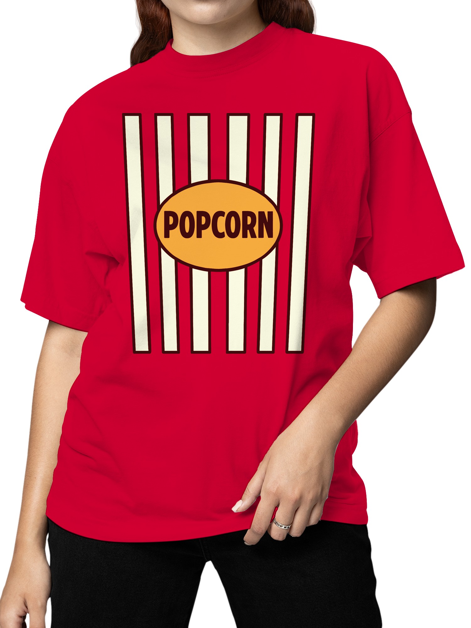 Popcorn Box Striped Women's T-shirt - Picture 5 of 6