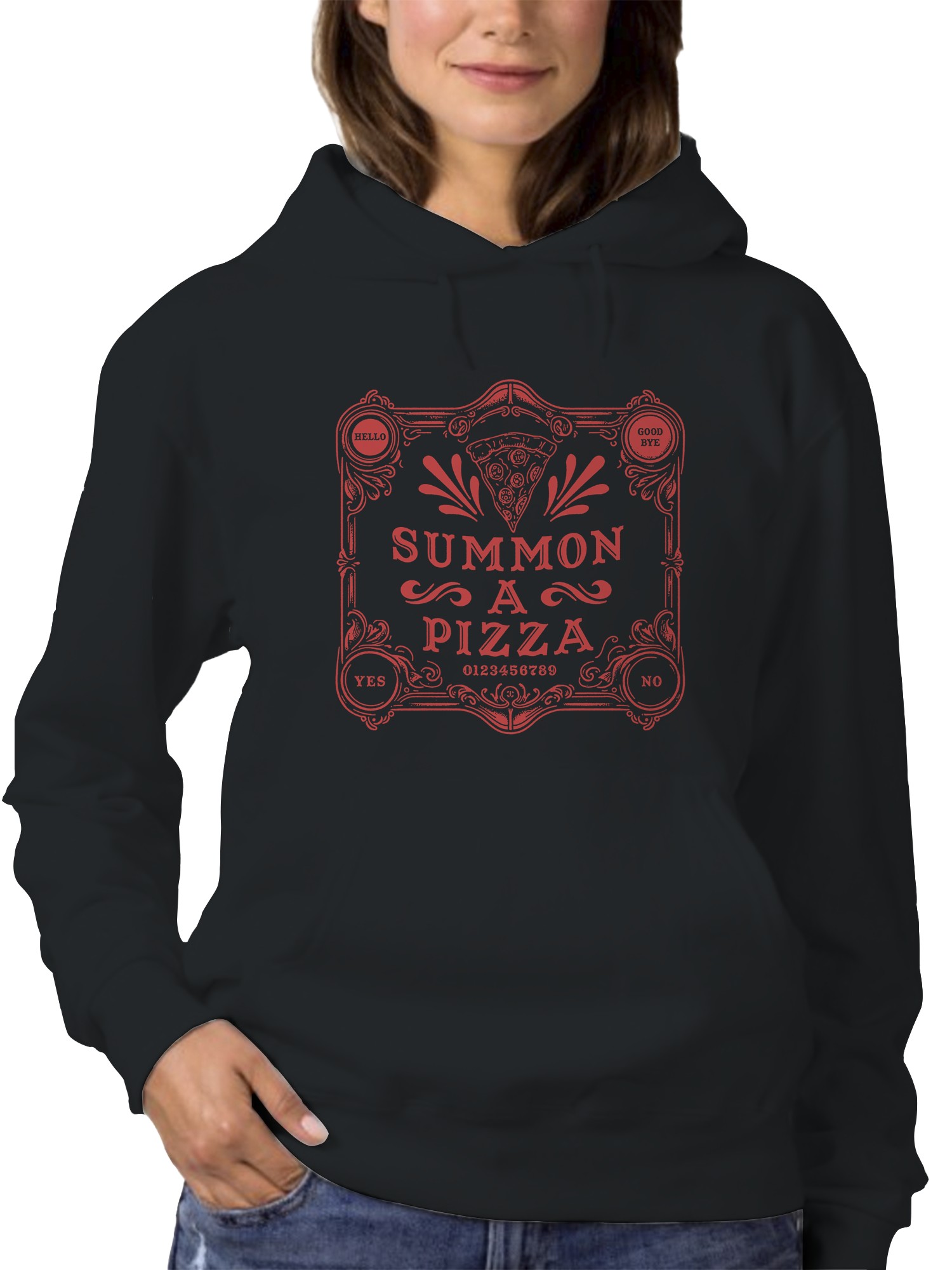 Sudadera con capucha para mujer Summon a Pizza - Imagen 5 de 6