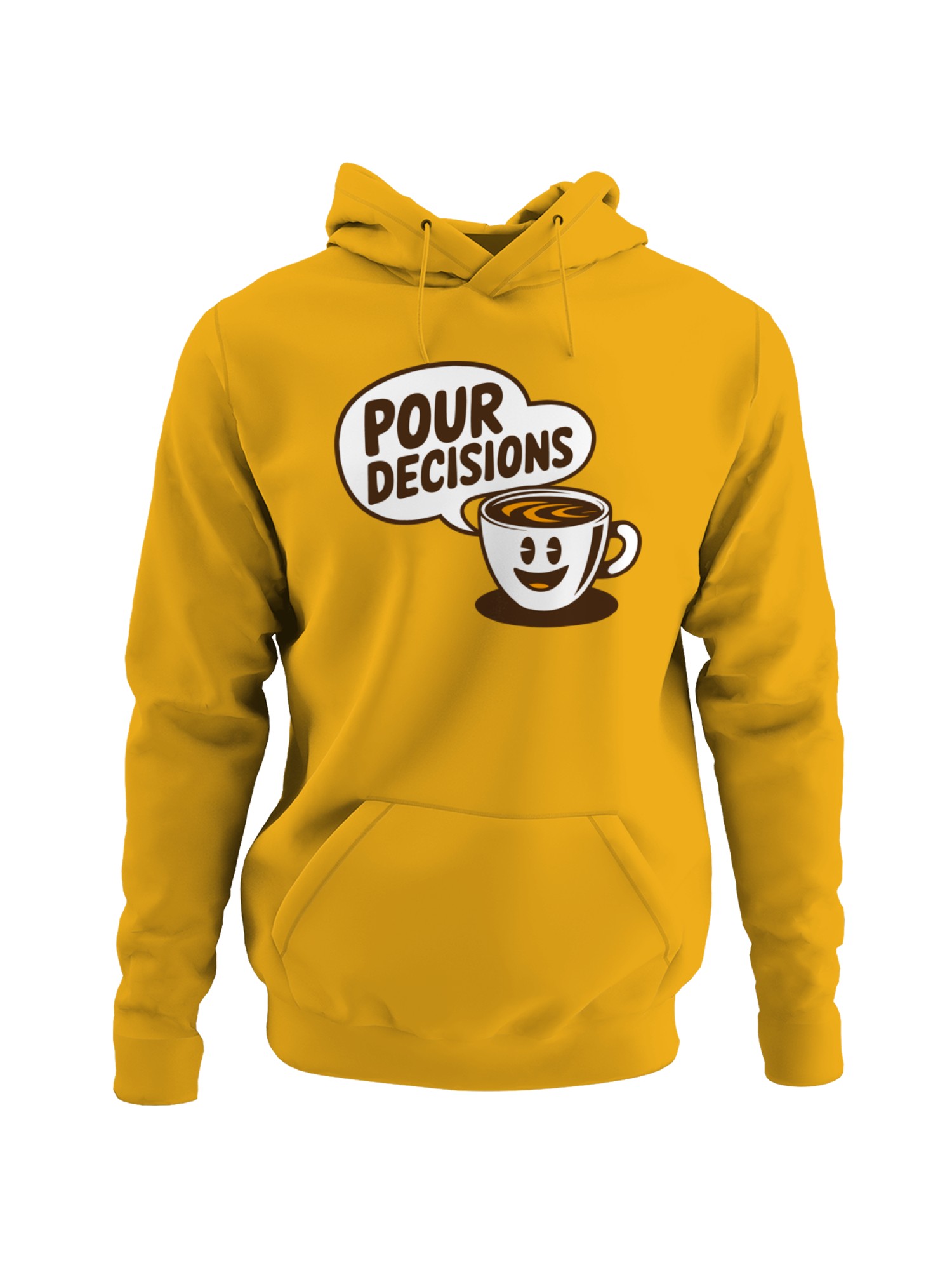 Coffee Humor: Pour Decisions Men's Hoodie - Picture 4 of 6