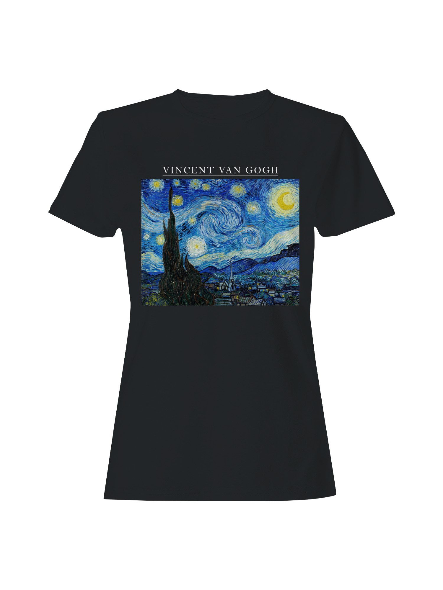 Starry Night by Vincent Van Gogh Women's T-shirt - Picture 7 of 9