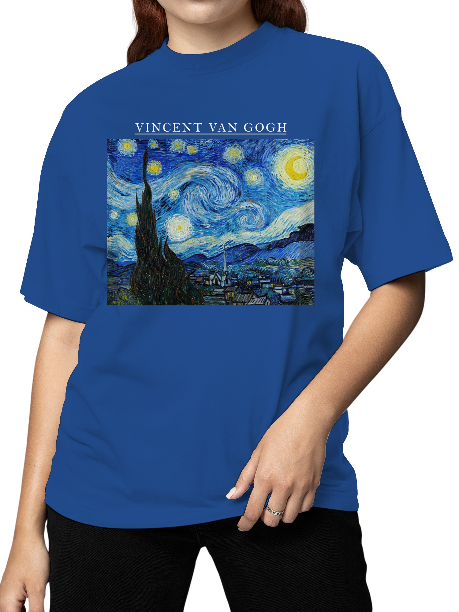 Starry Night by Vincent Van Gogh Women's T-shirt - Picture 5 of 9