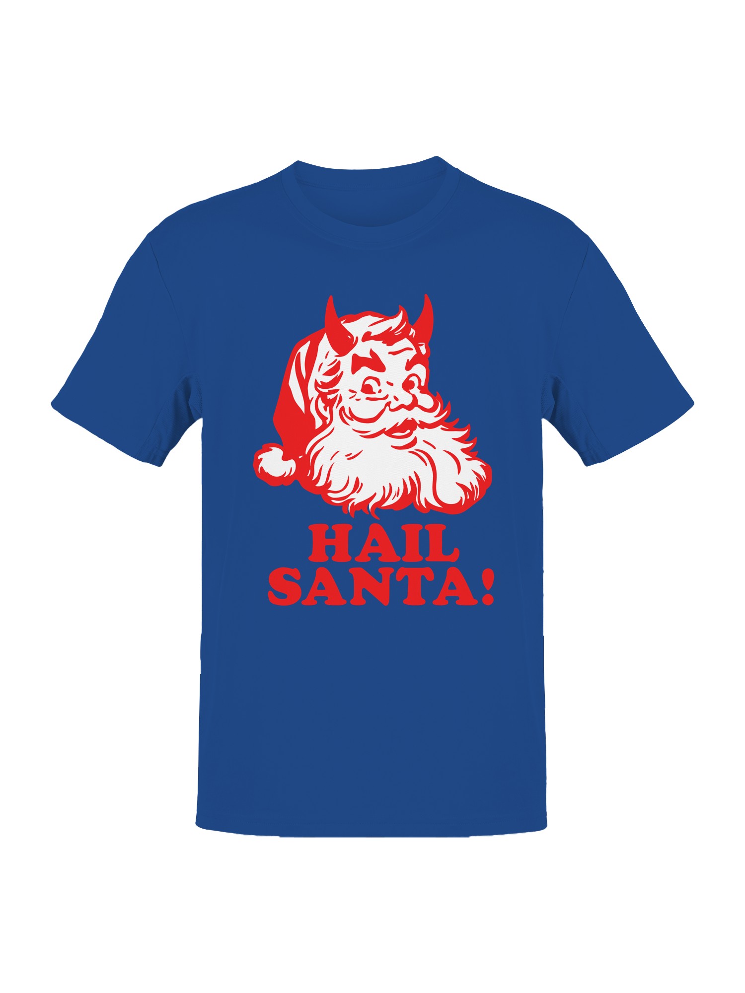 Hail Santa Devilish Holiday Spirit Men's T-shirt - Picture 10 of 12