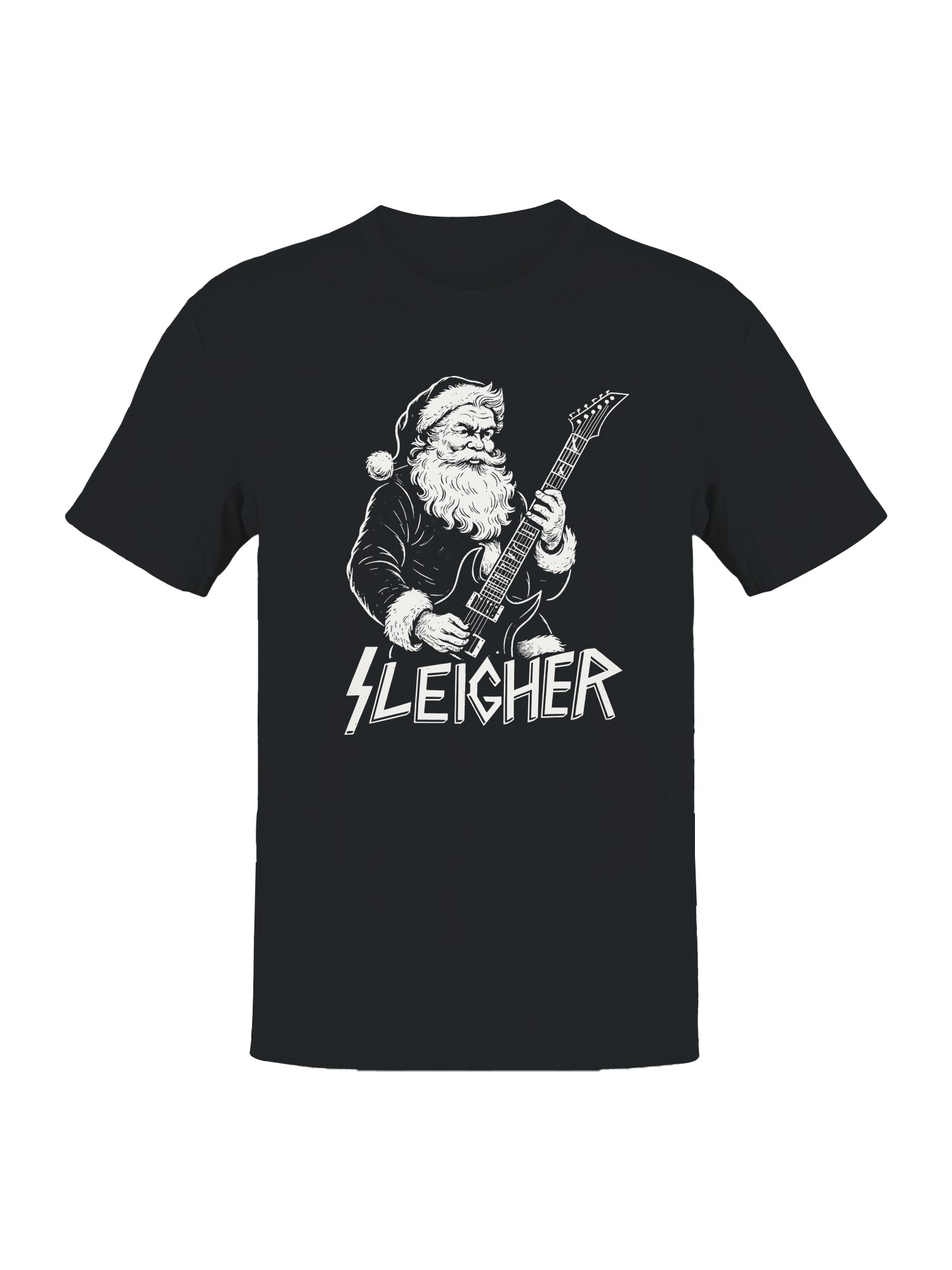 Rocking Santa Sleigher Design Men’s T-shirt