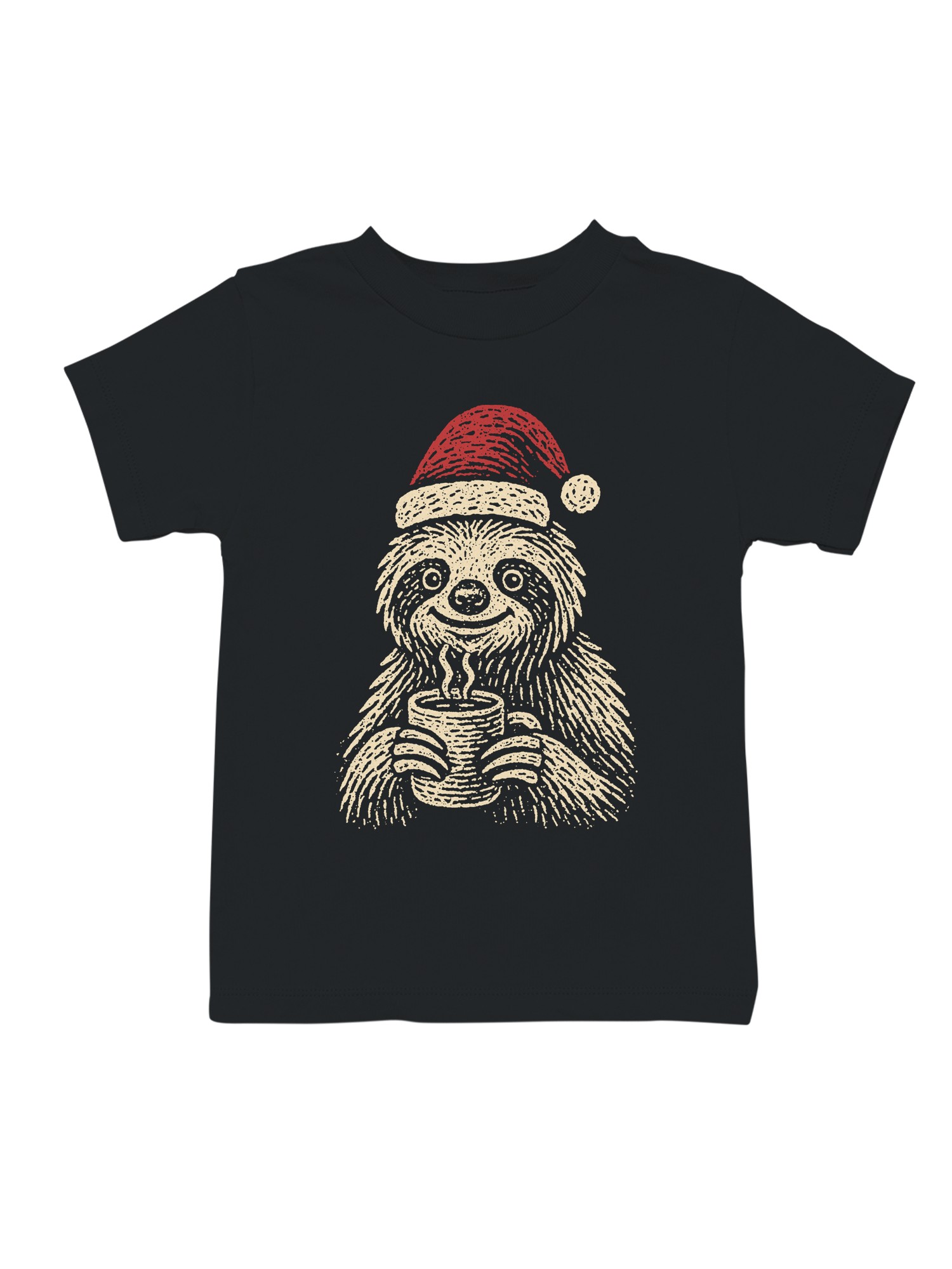 Cozy Christmas Sloth with Cocoa Youth's T-shirt - Picture 4 of 6