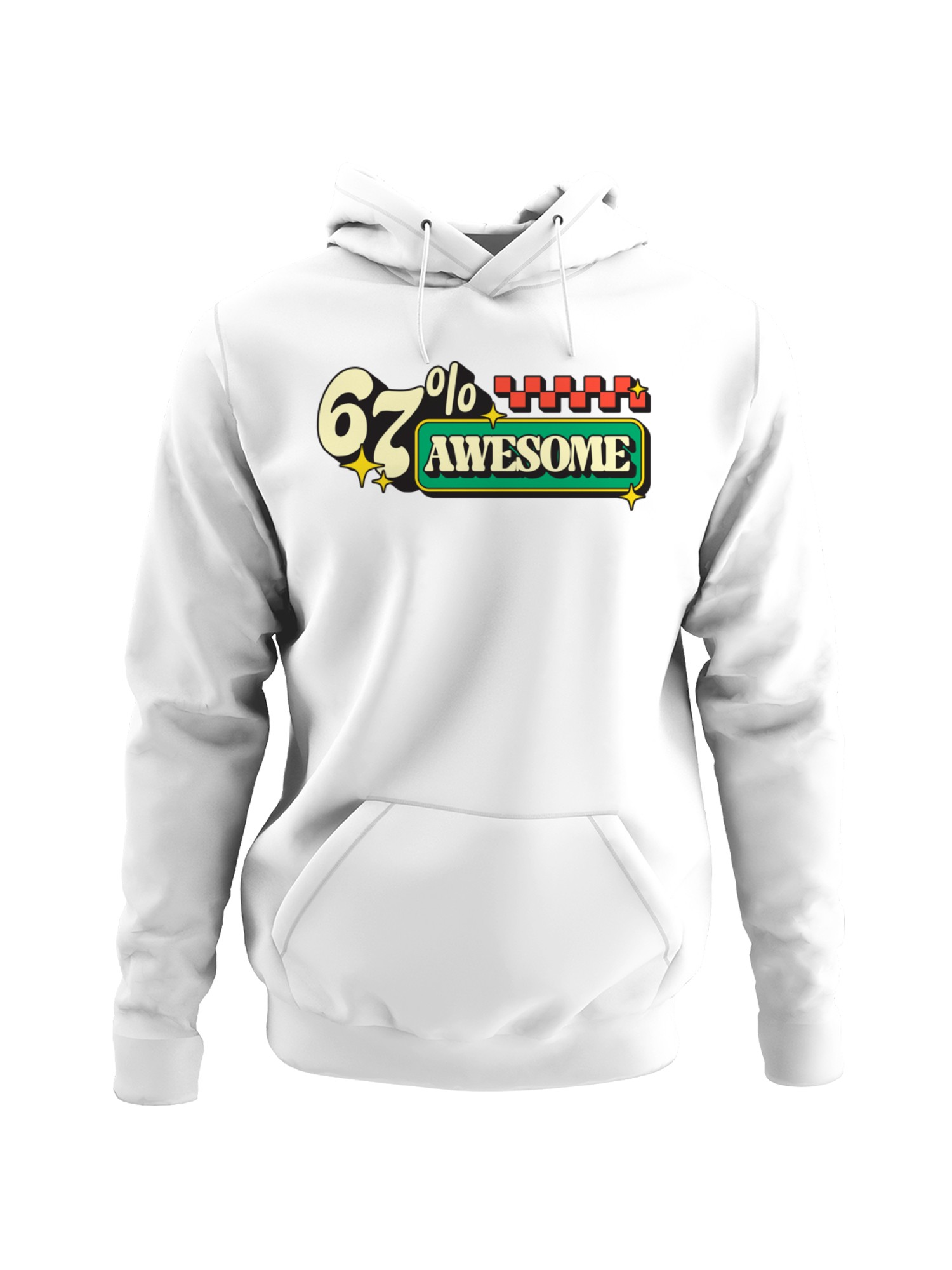 67% Awesome Retro Star Design Women's Hoodie - Picture 7 of 9