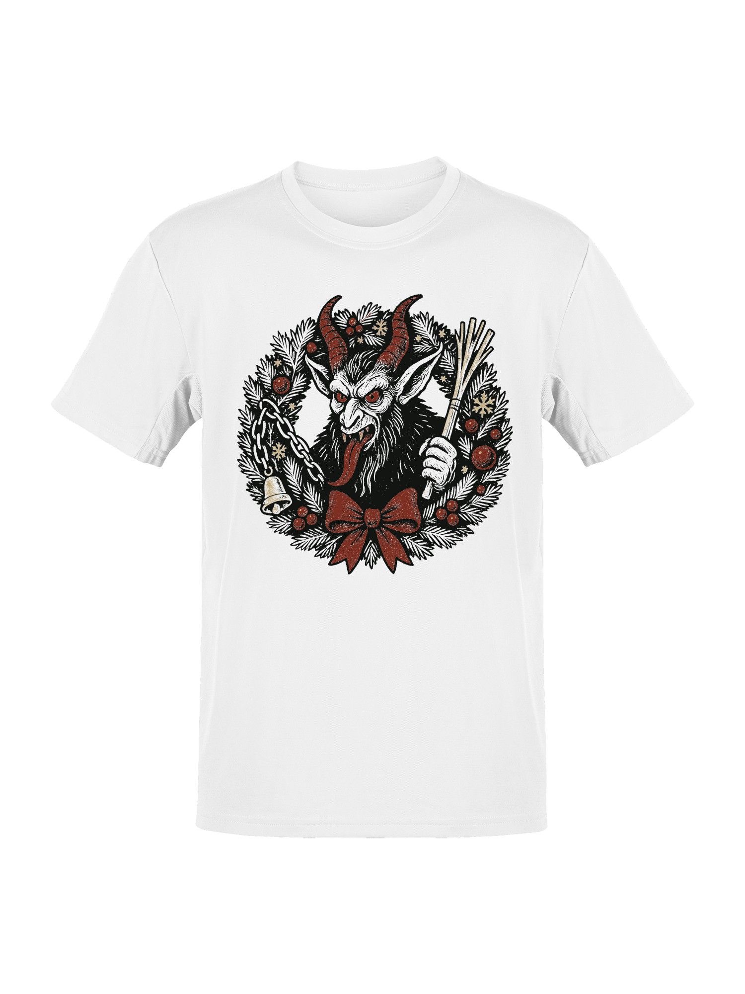 Krampus Wreath Holiday Design Men's T-shirt - Picture 10 of 12