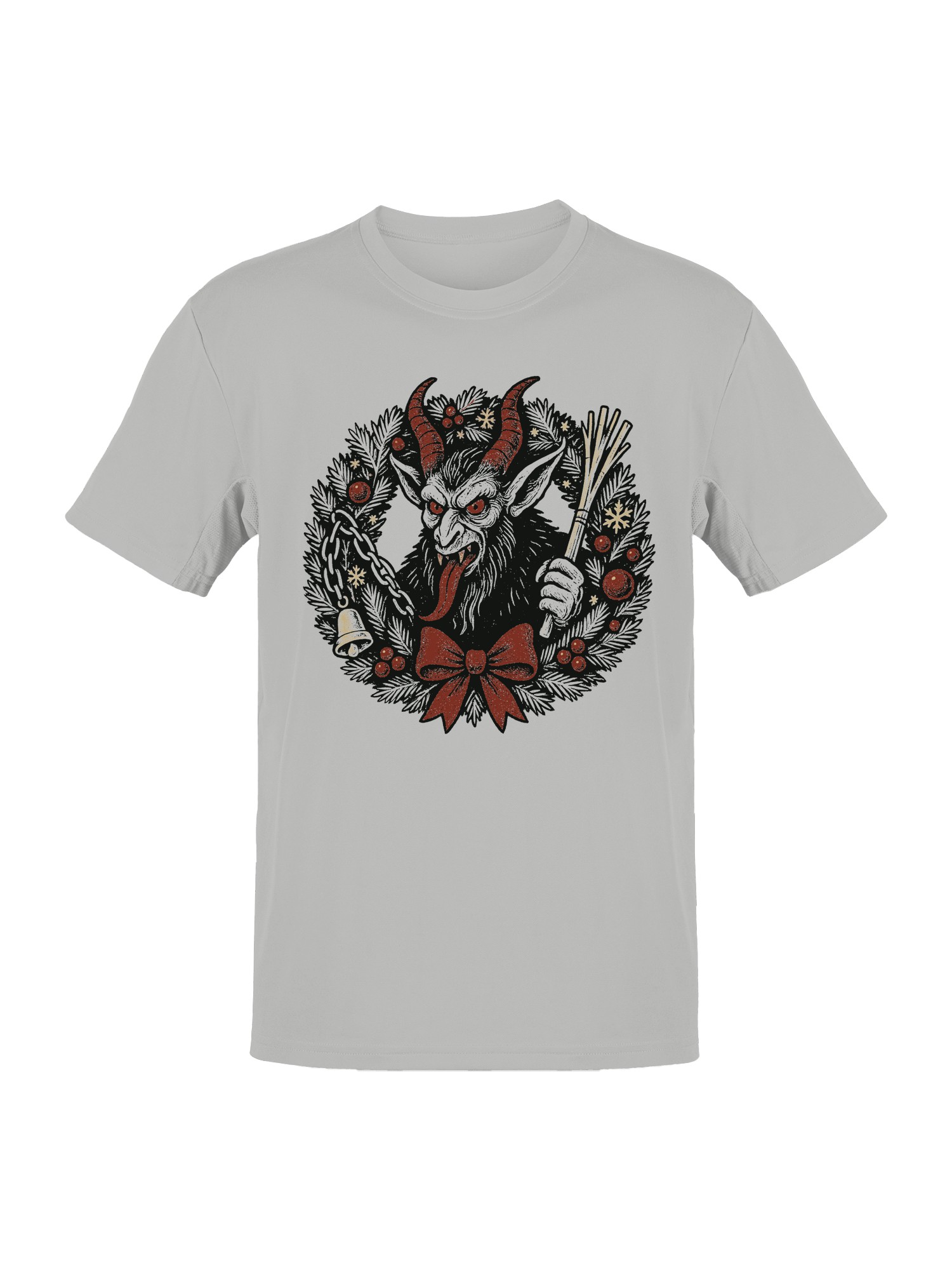 Krampus Wreath Holiday Design Men's T-shirt - Picture 4 of 12