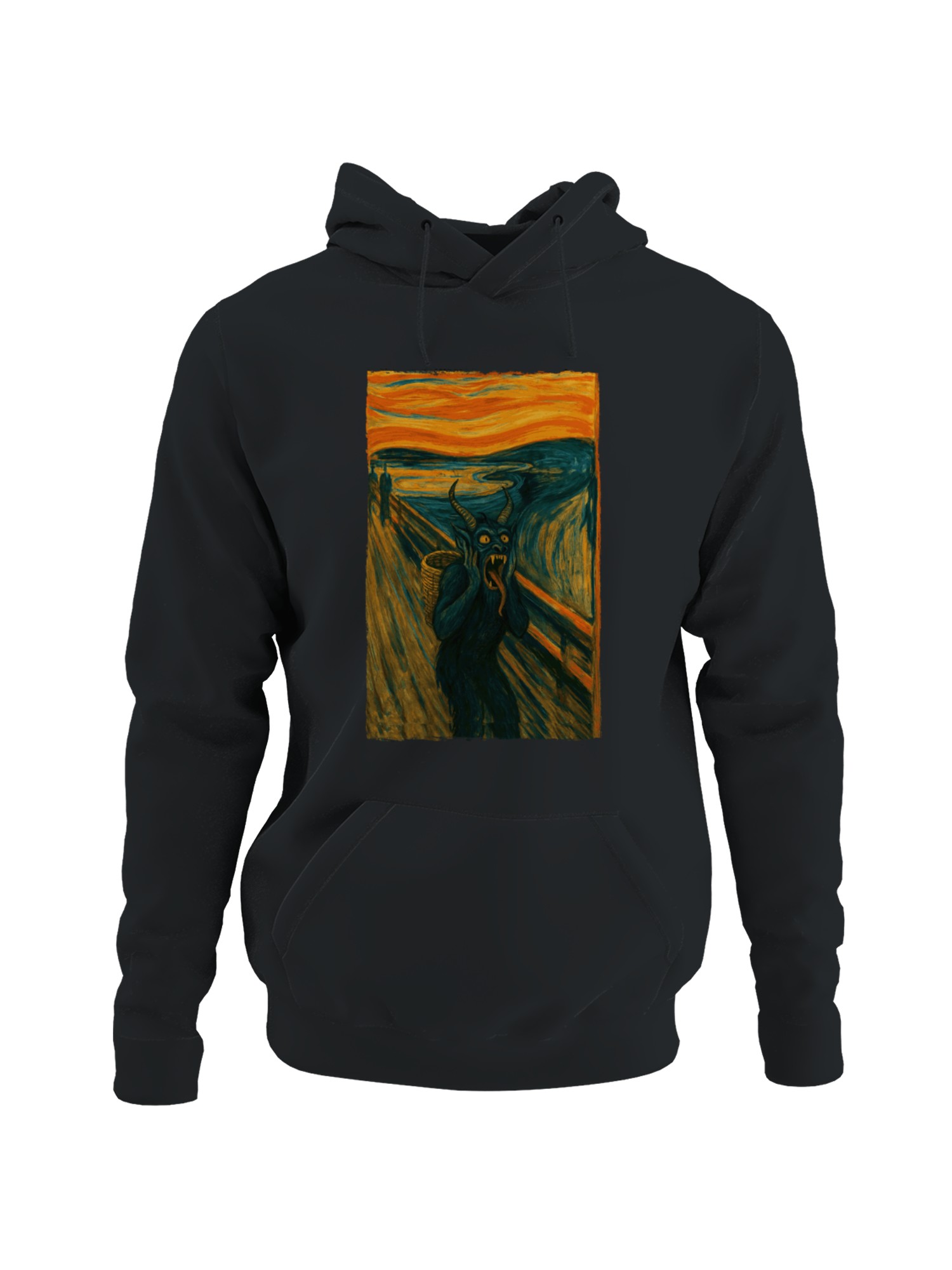 Demon Scream Surreal Art Print Men's Hoodie video thumbnail