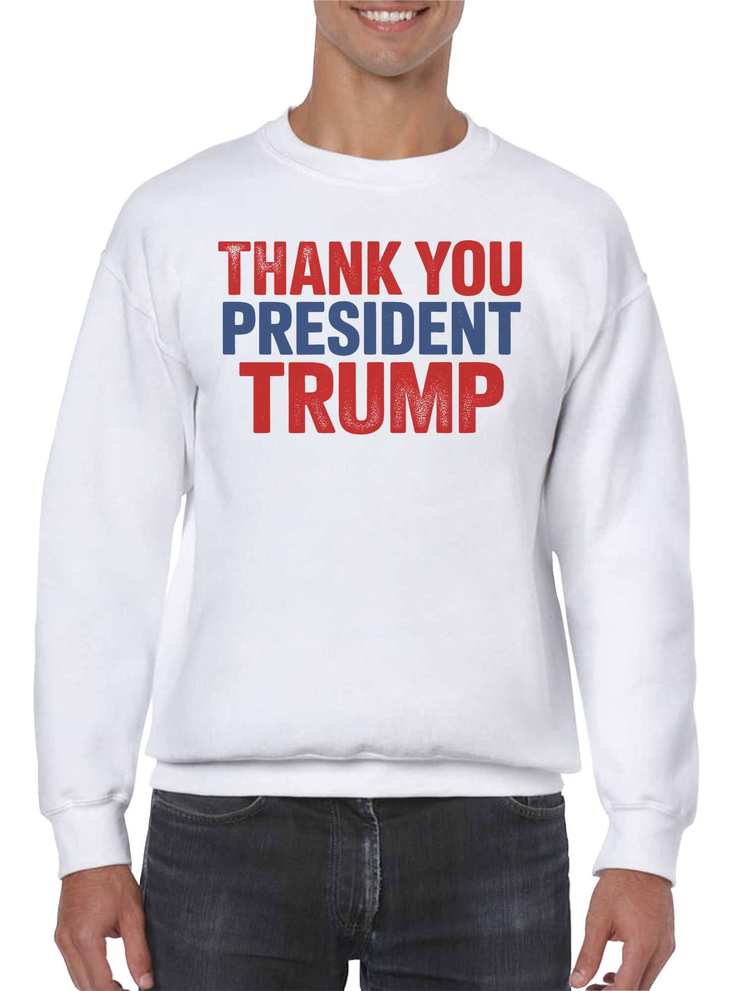 Thank You President Trump Design Men's Sweatshirt - Picture 11 of 12