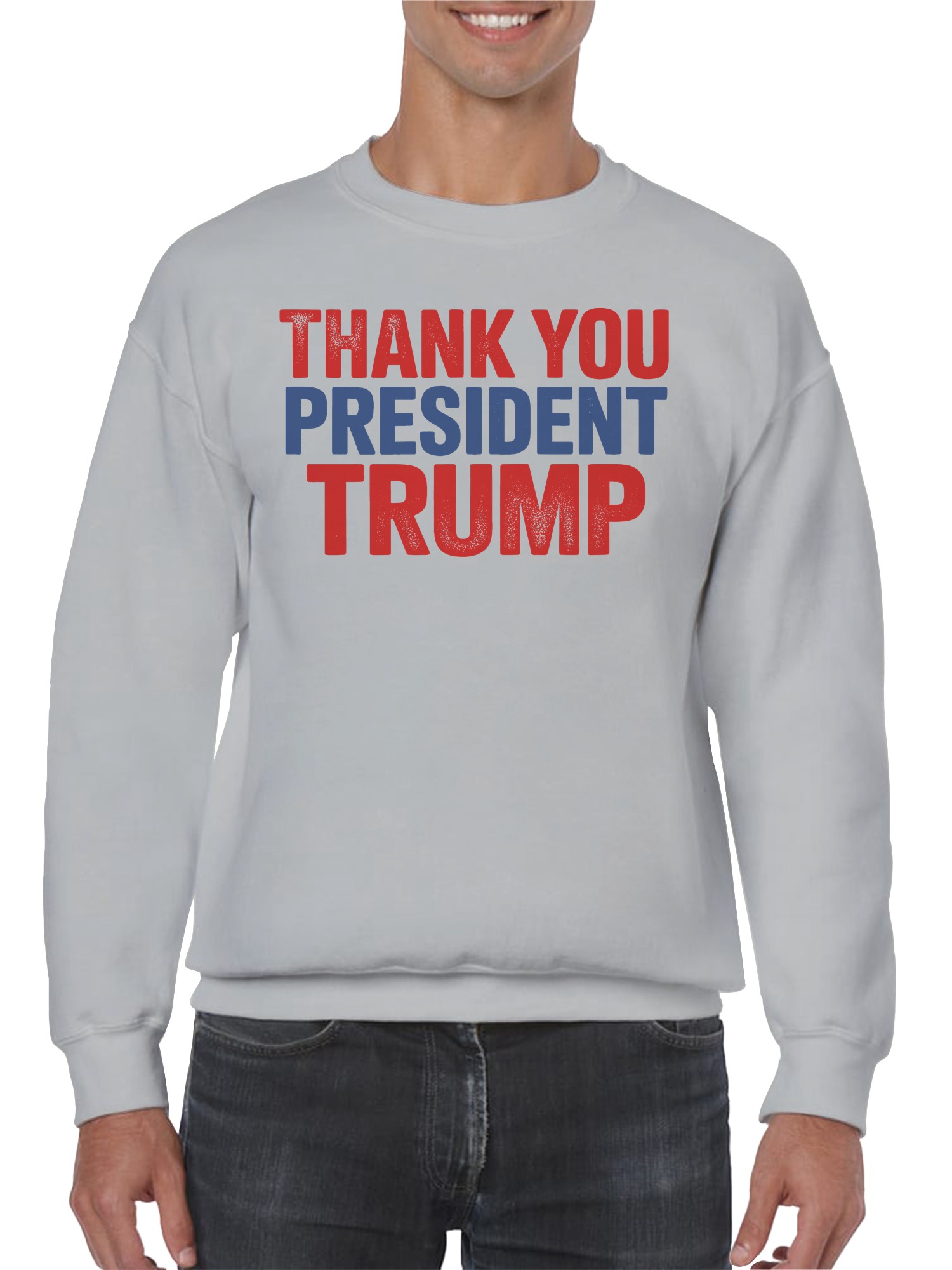 Thank You President Trump Design Men's Sweatshirt - Picture 5 of 12
