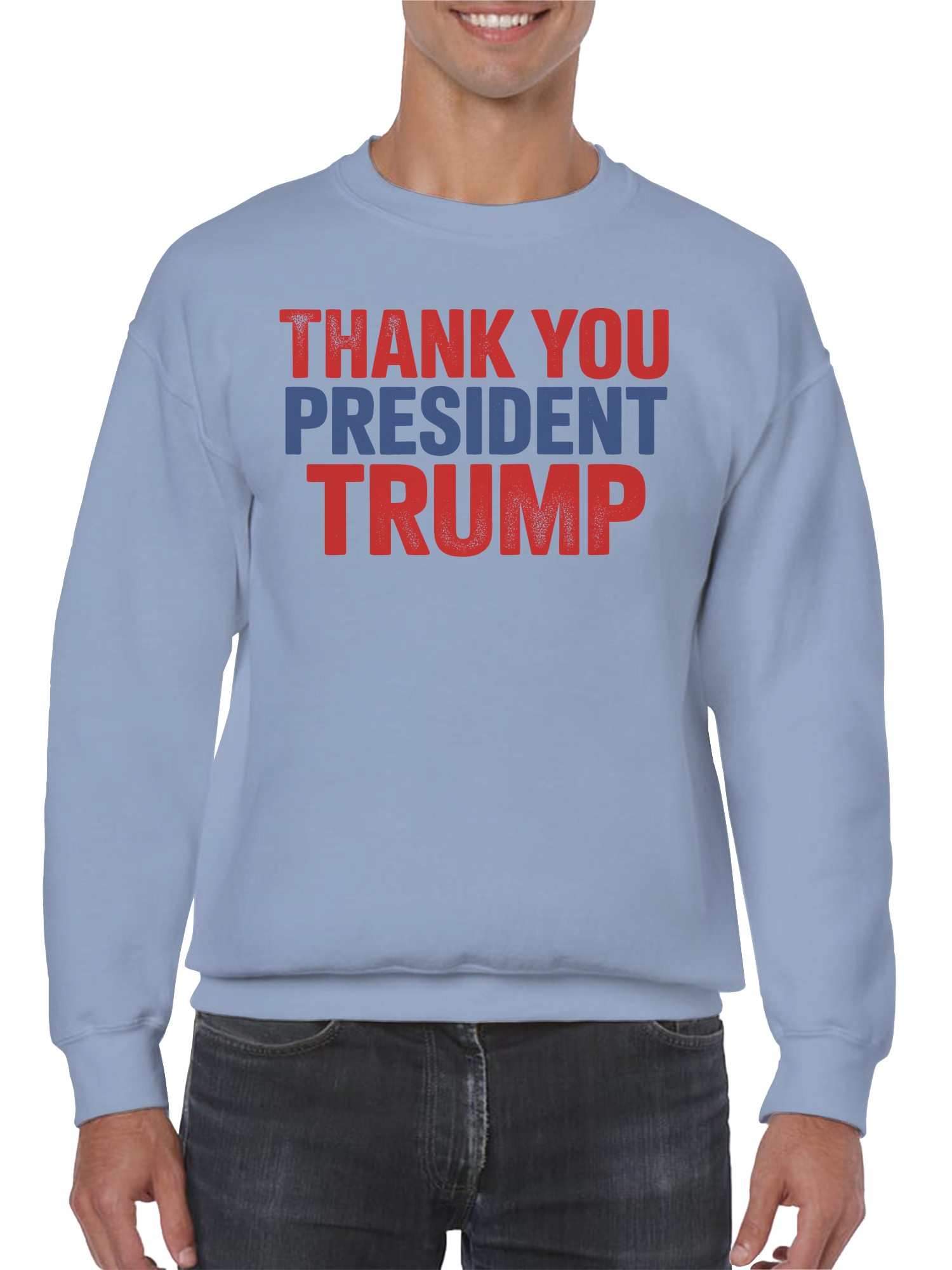 Thank You President Trump Design Men's Sweatshirt - Picture 8 of 12