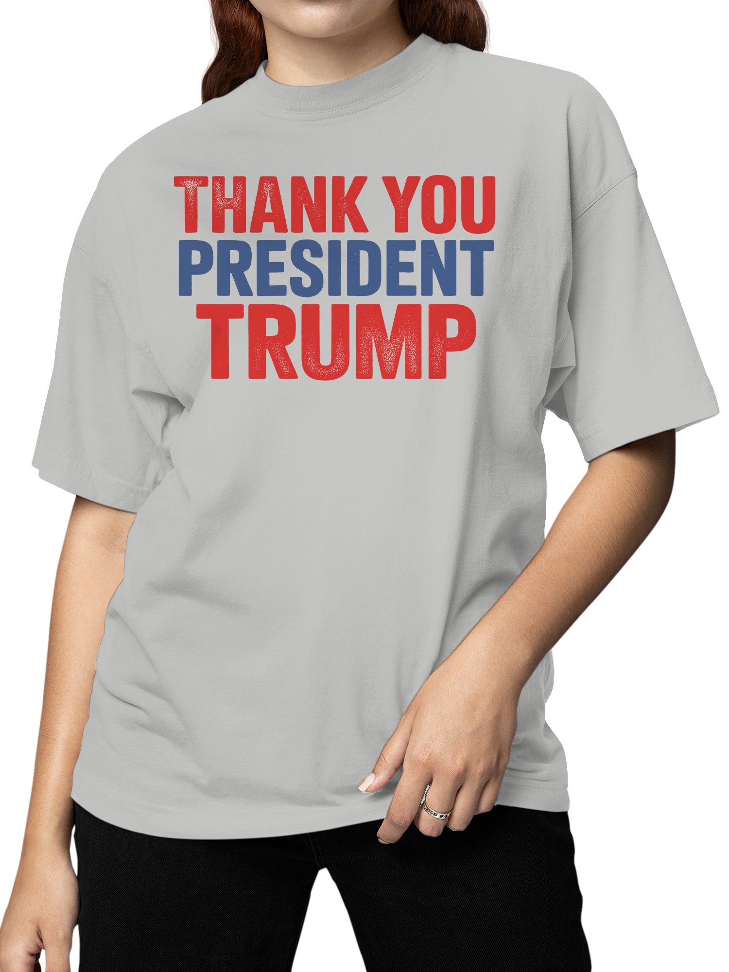 Camiseta para mujer Thank You President Trump Design - Imagen 5 de 12