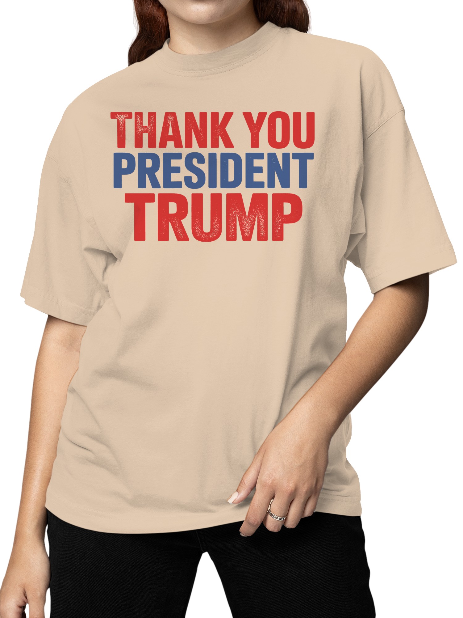 Camiseta para mujer Thank You President Trump Design - Imagen 8 de 12
