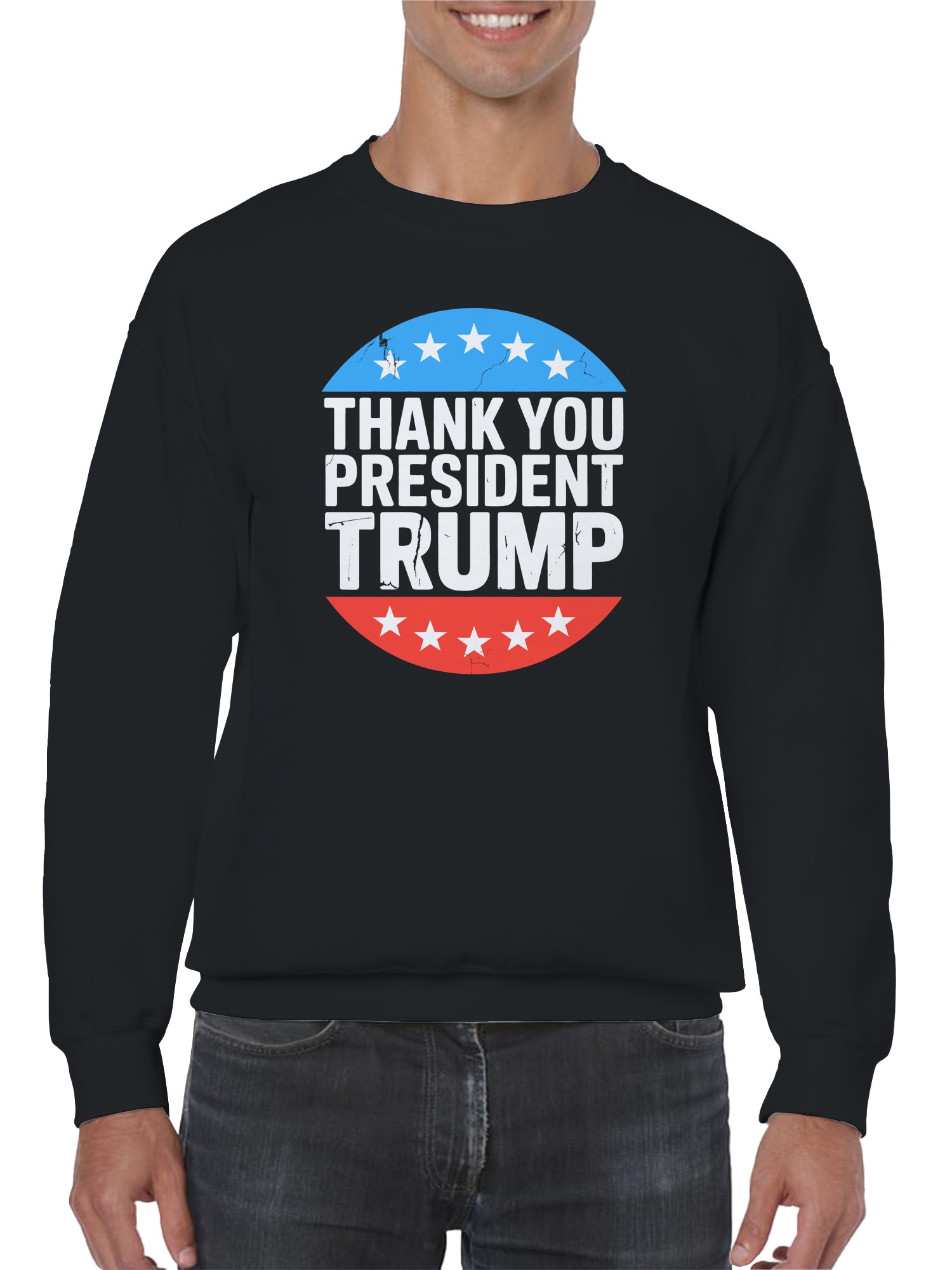 Thank You President Trump Men's Sweatshirt - Picture 8 of 9