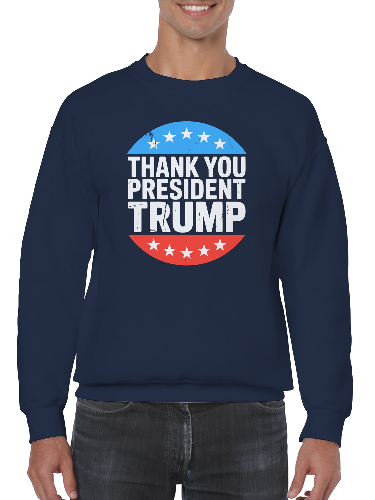 Thank You President Trump Men's Sweatshirt - Picture 5 of 9