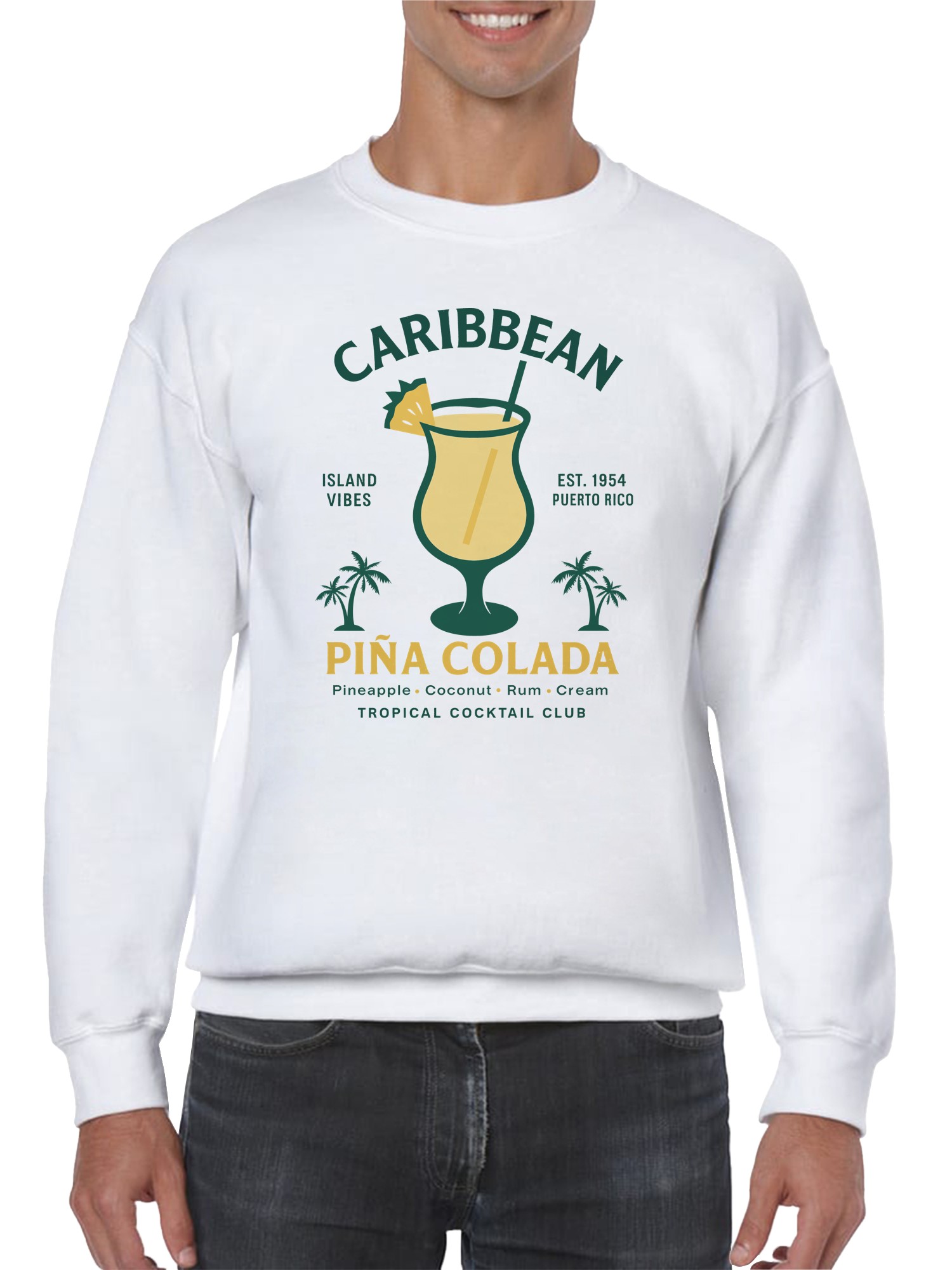 Sudadera para hombre Caribbean Piña Colada Vibes - Imagen 8 de 9