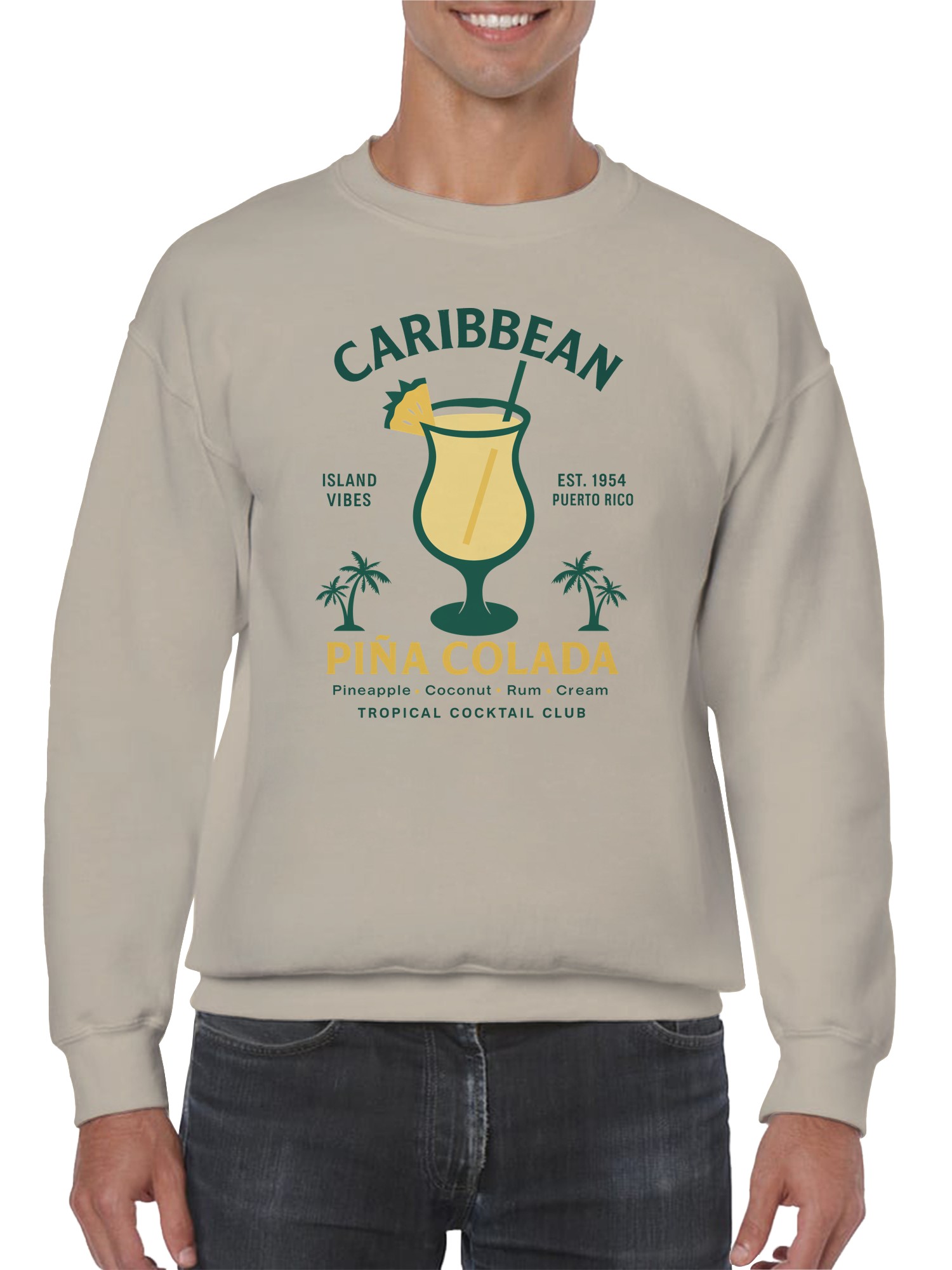 Sudadera para hombre Caribbean Piña Colada Vibes - Imagen 5 de 9