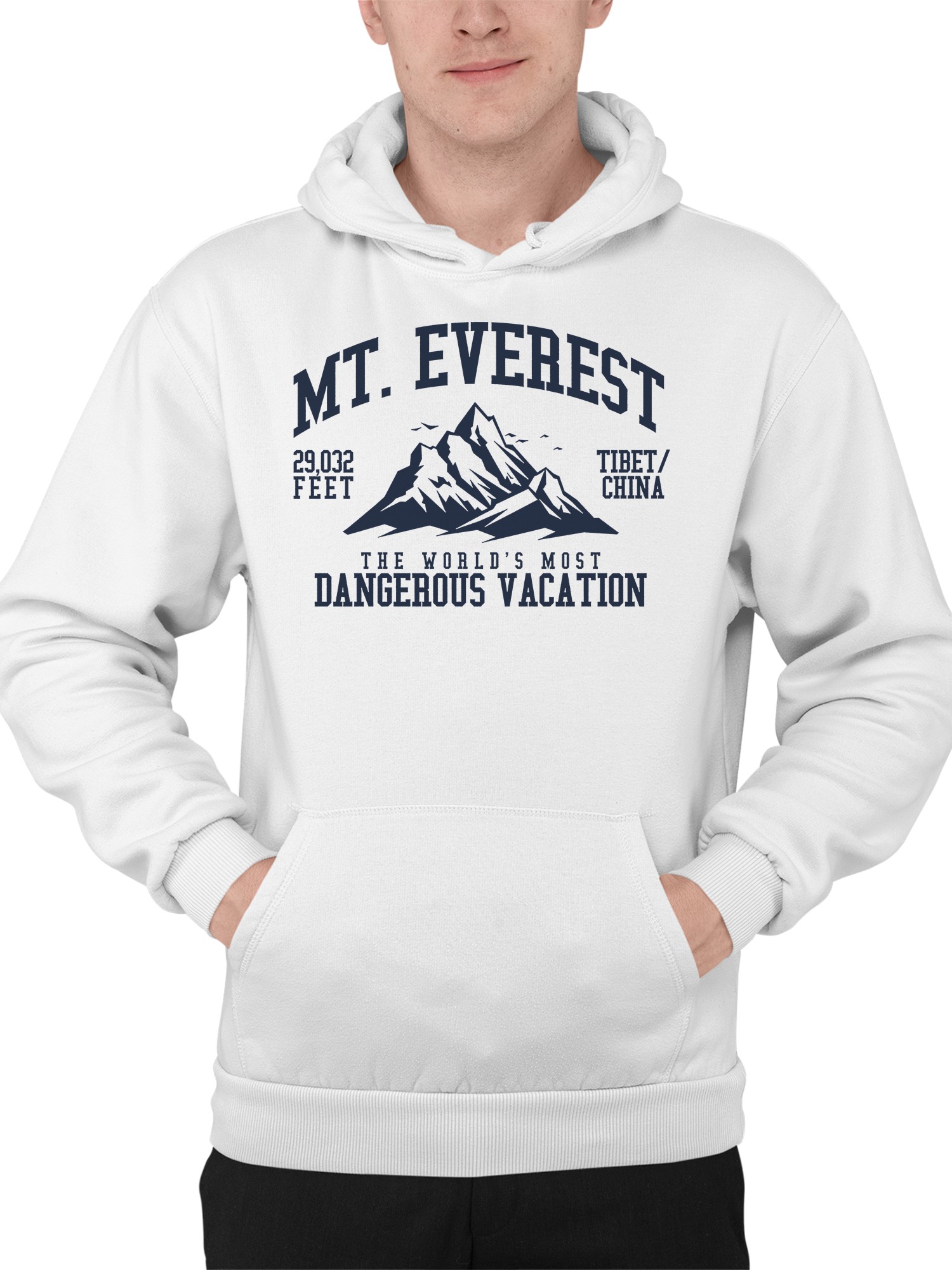 Mt. Sudadera con capucha Everest Dangerous Vacation Adventure para hombre - Imagen 8 de 9
