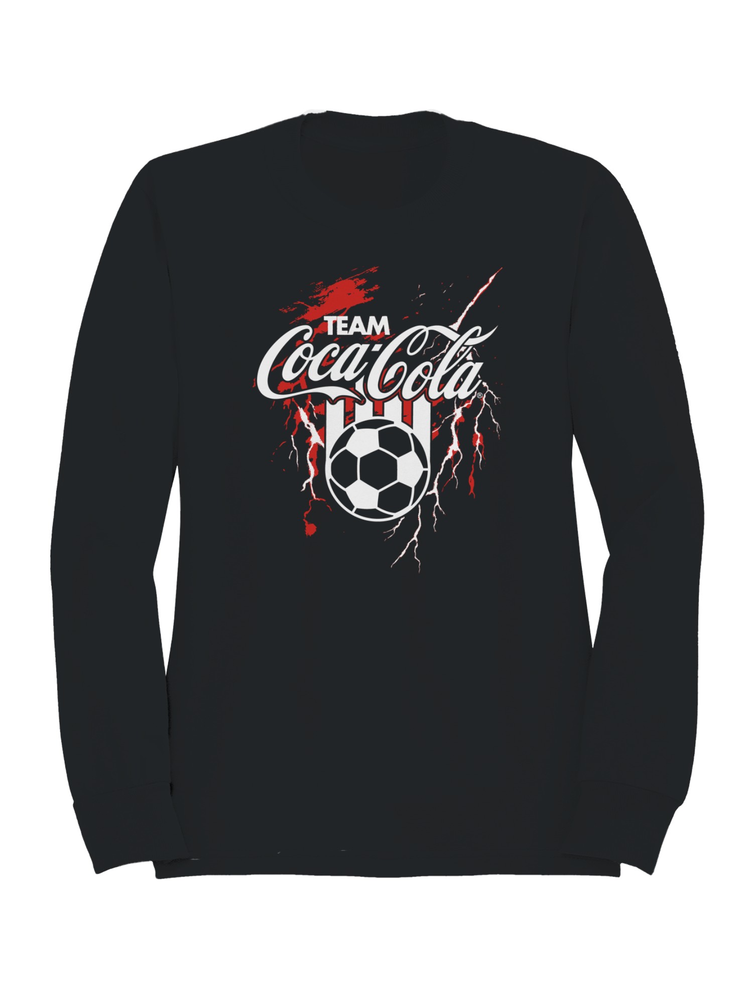 Sudadera para hombre con licencia oficial Coca Cola Team Coca-Cola Soccer Splash Art - Imagen 4 de 6
