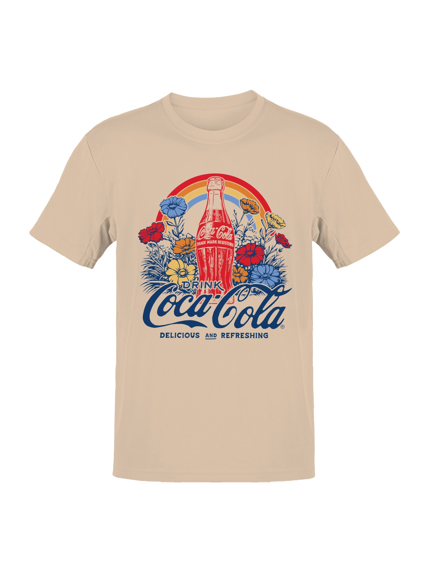 Officially Licensed Coca Cola Coca-Cola Retro Floral Design Men's T-shirt