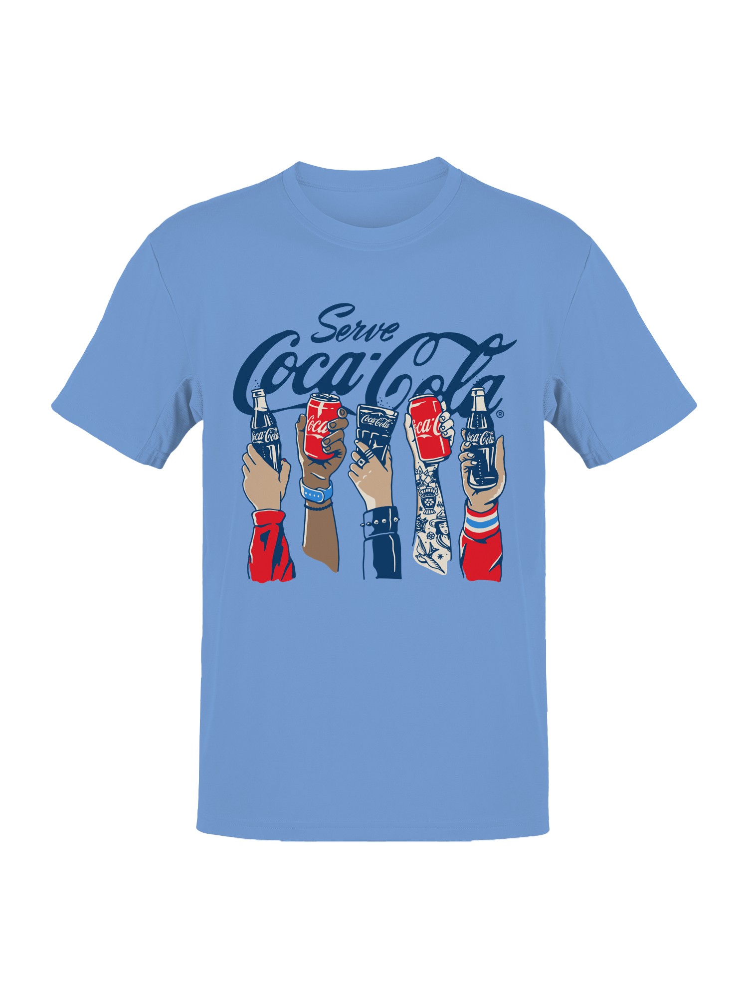 Officially Licensed Coca Cola Celebrate with Coca-Cola Artwork Men’s T-shirt