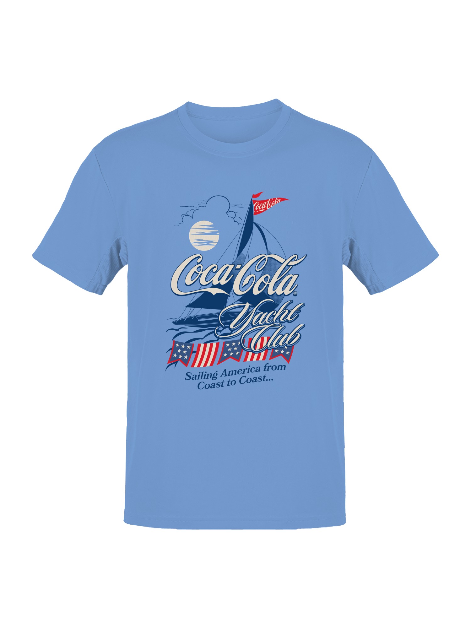 &TEAMサイン入りCoca-Cola Tシャツ(最終価格) Officially Licensed Coca Cola Coca-Cola Yacht Club Adventure Men's