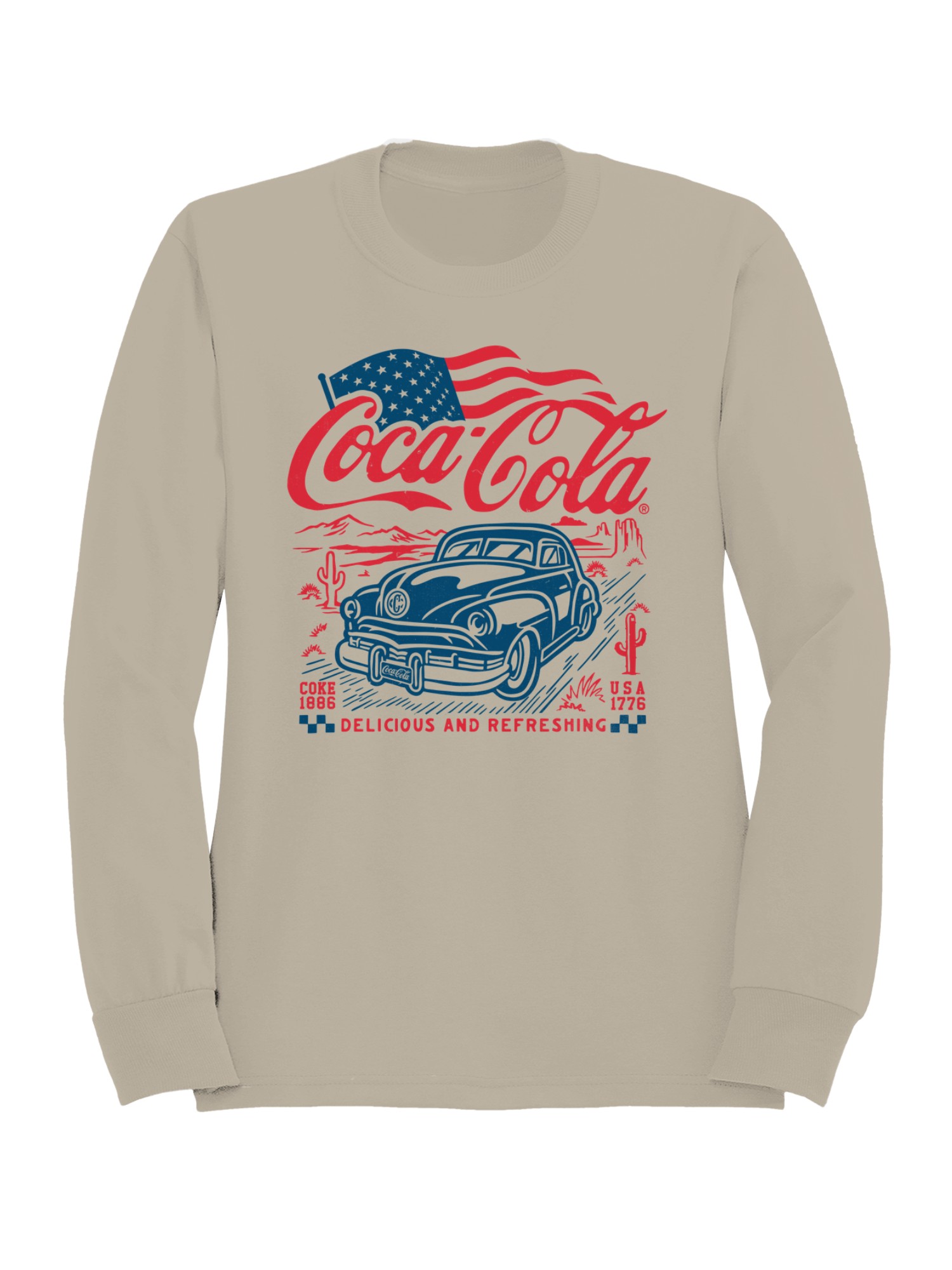 Sudadera para hombre Coca Cola Classic Coke Americana Cruiser con licencia oficial - Imagen 4 de 9