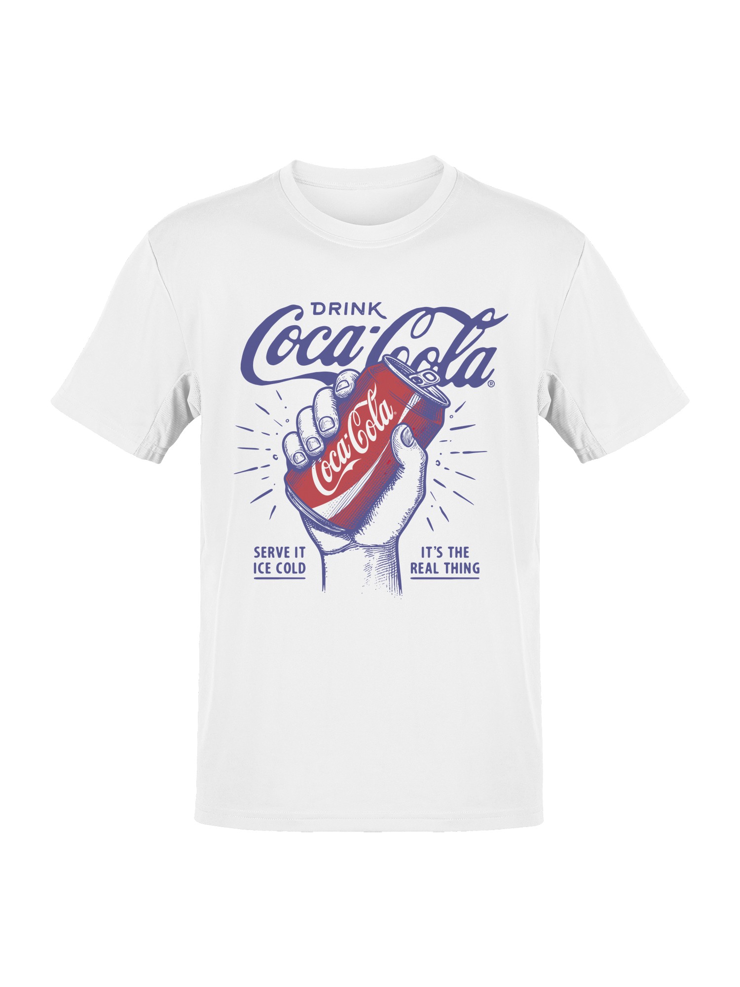 Officially Licensed Coca Cola Classic Coca-Cola Can Design Art Men’s T-shirt