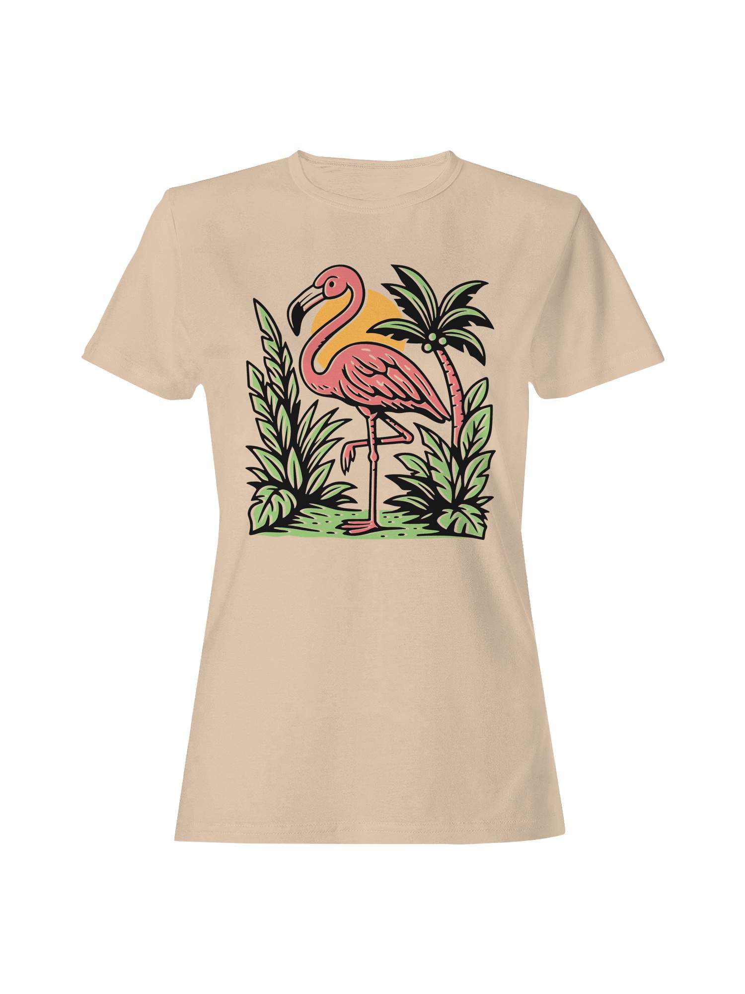 Tropical Flamingo Paradise Design Women’s T-shirt