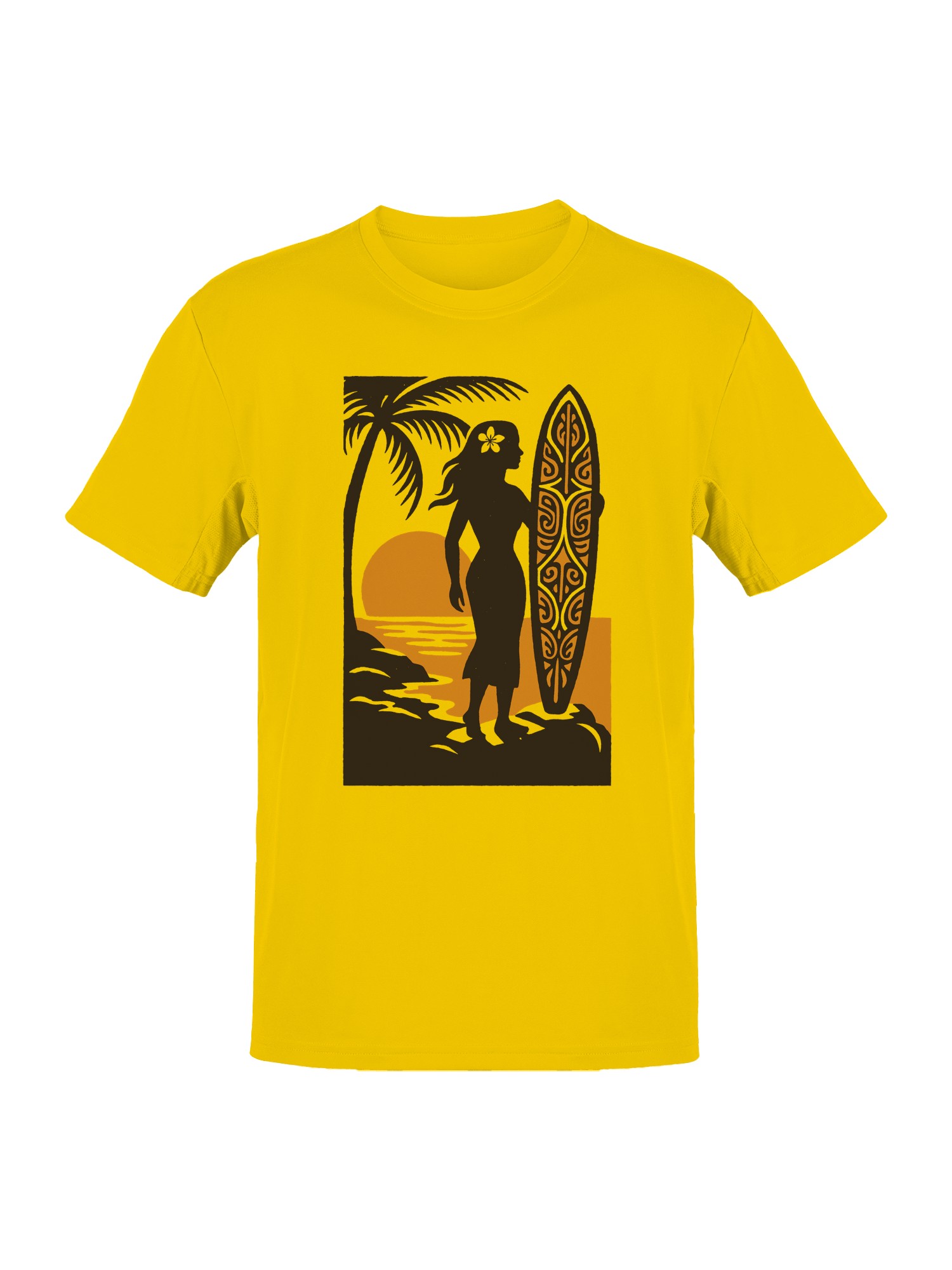 Tropical Sunset Surfer Art Men’s T-shirt