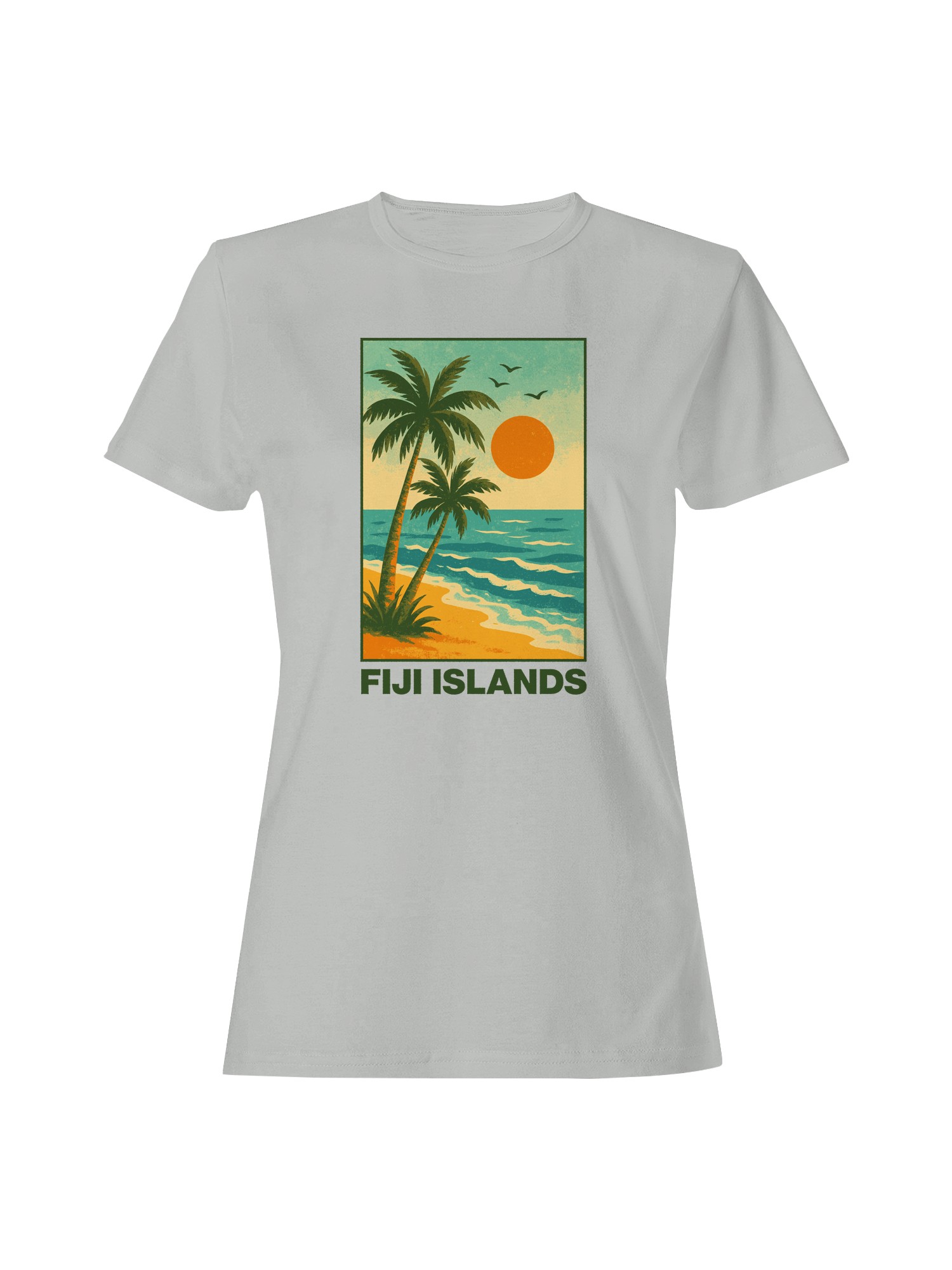 Fiji Islands Sunset Beach Art Women’s T-shirt